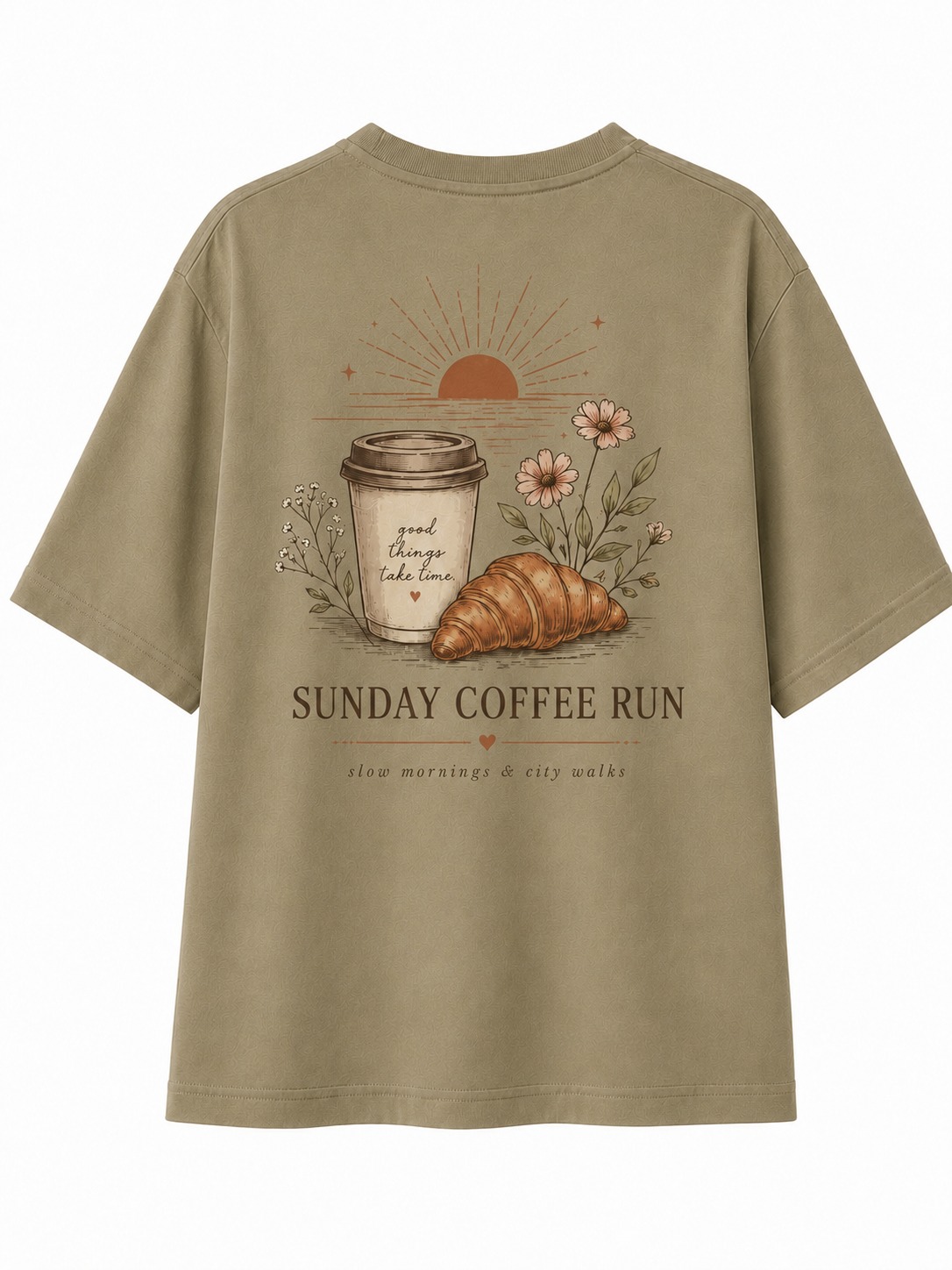 Sunday Coffee Run V-Neck Tee