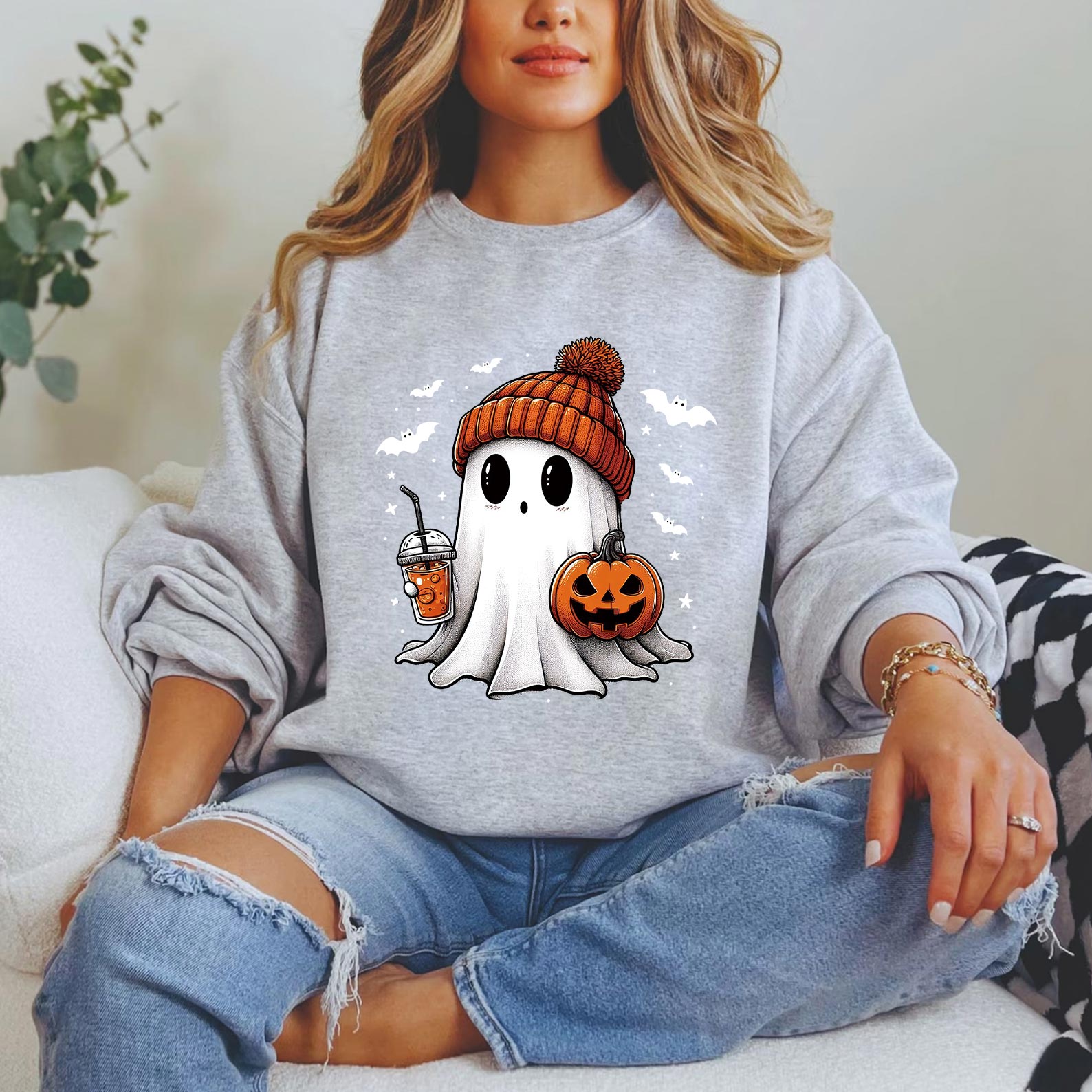 Ghost Drinking Halloween Shirt