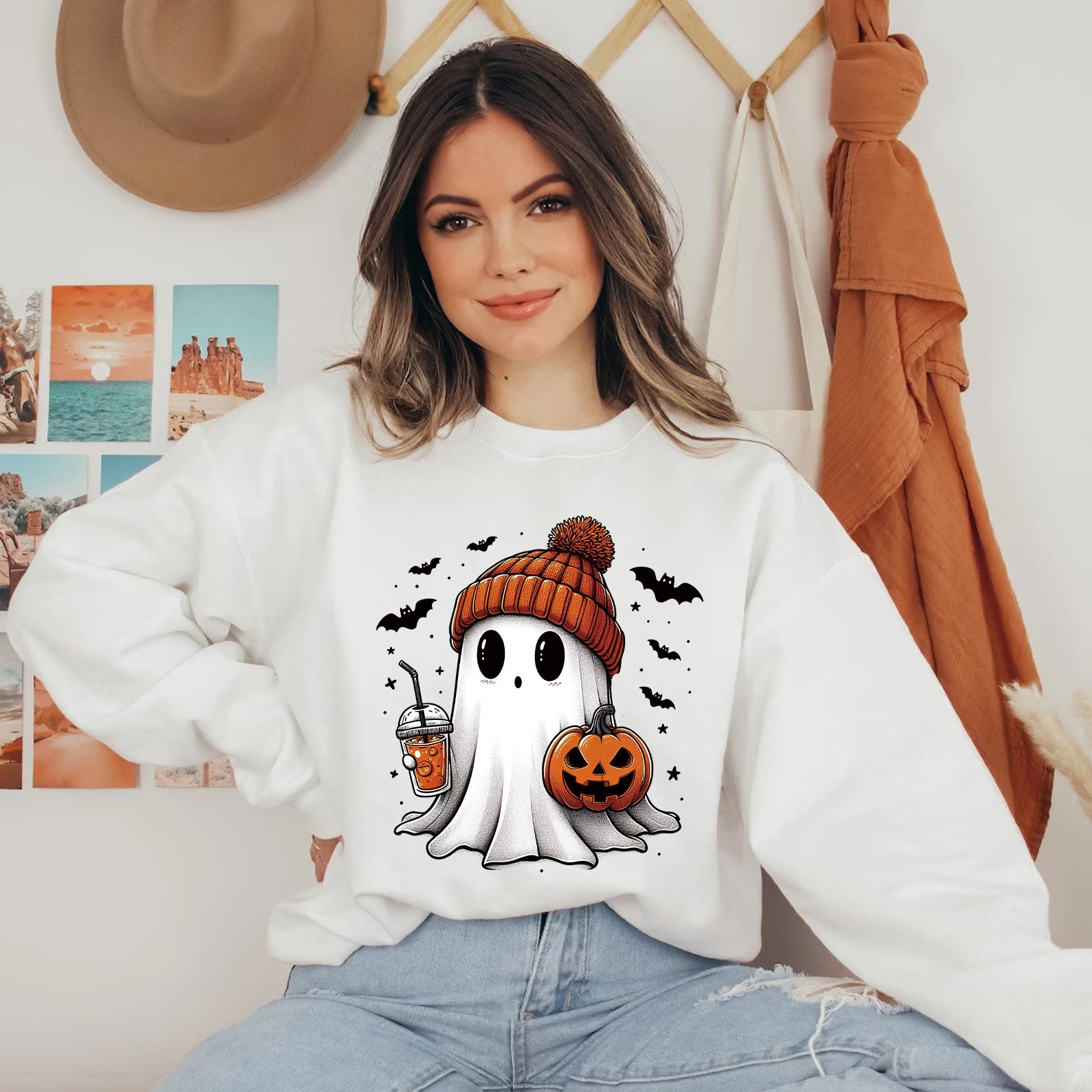 Ghost Drinking Halloween Shirt