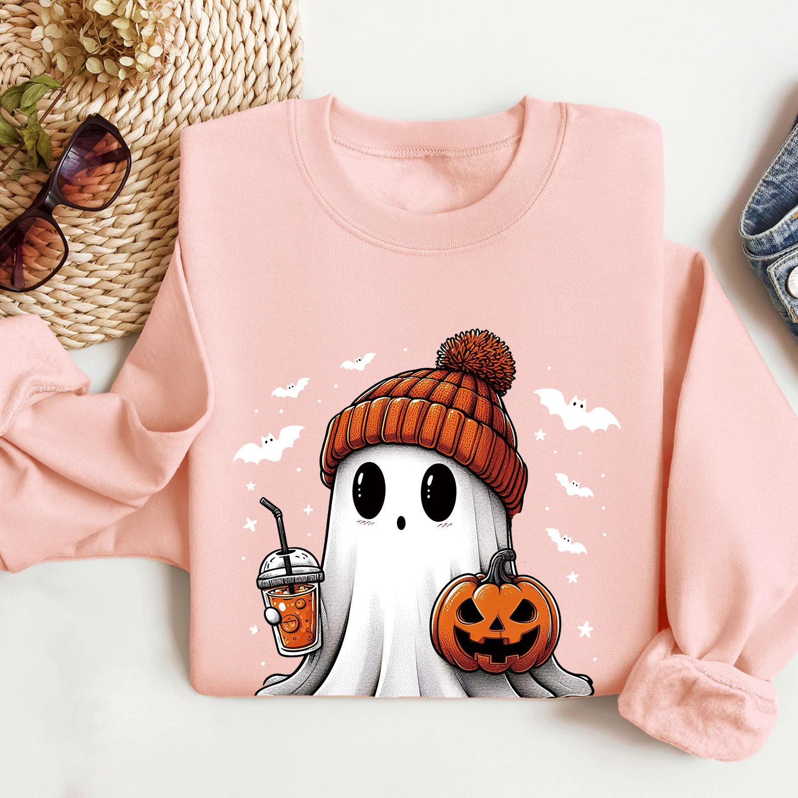 Ghost Drinking Halloween Shirt