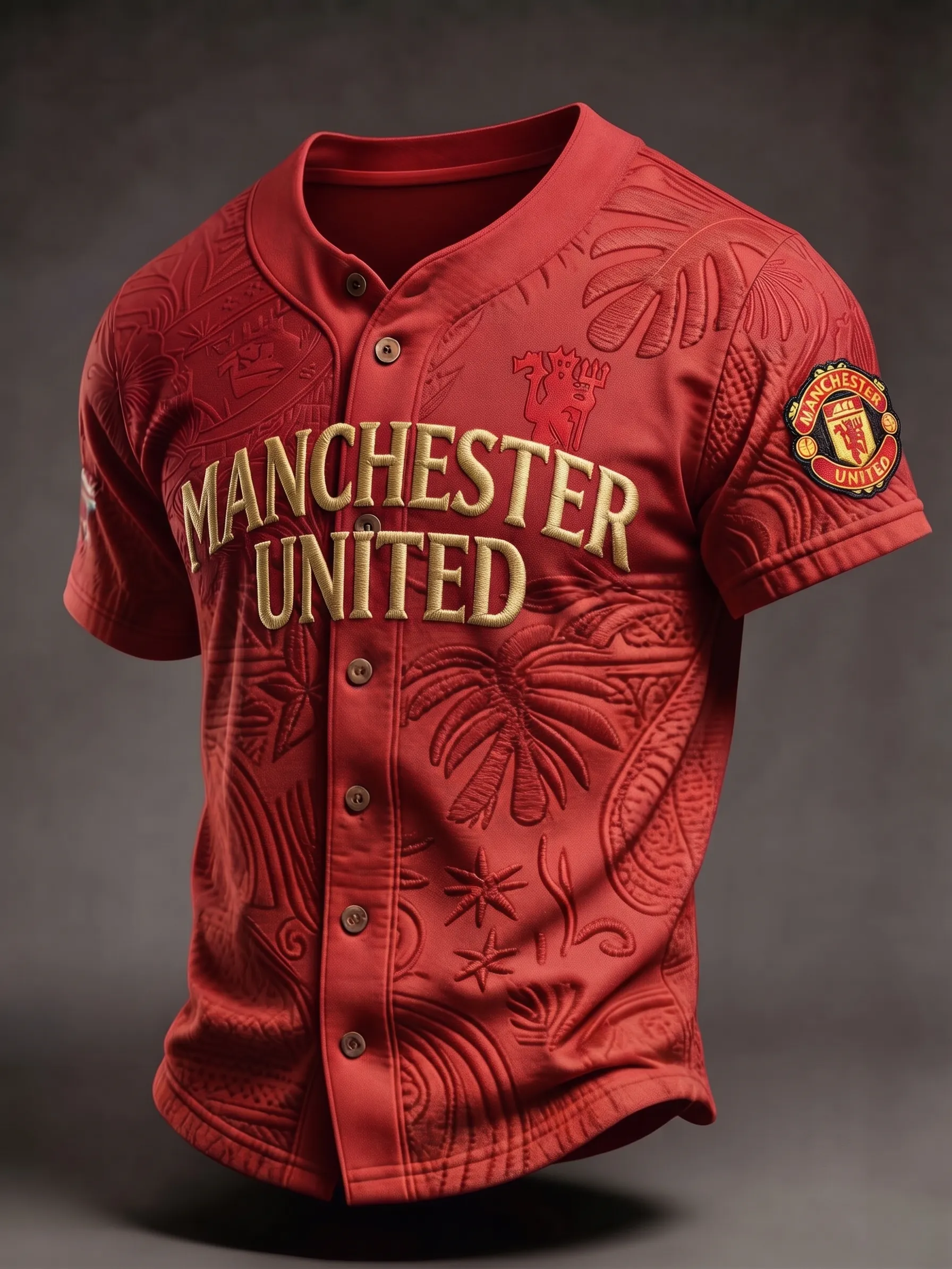 Men's   Football   Print Shirt