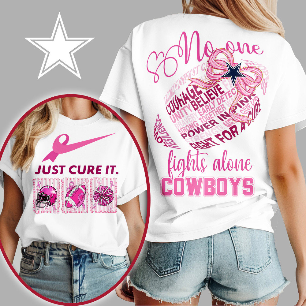 Dallas Cowboys | Premium NFL Breast Cancer Awareness T-Shirt NY