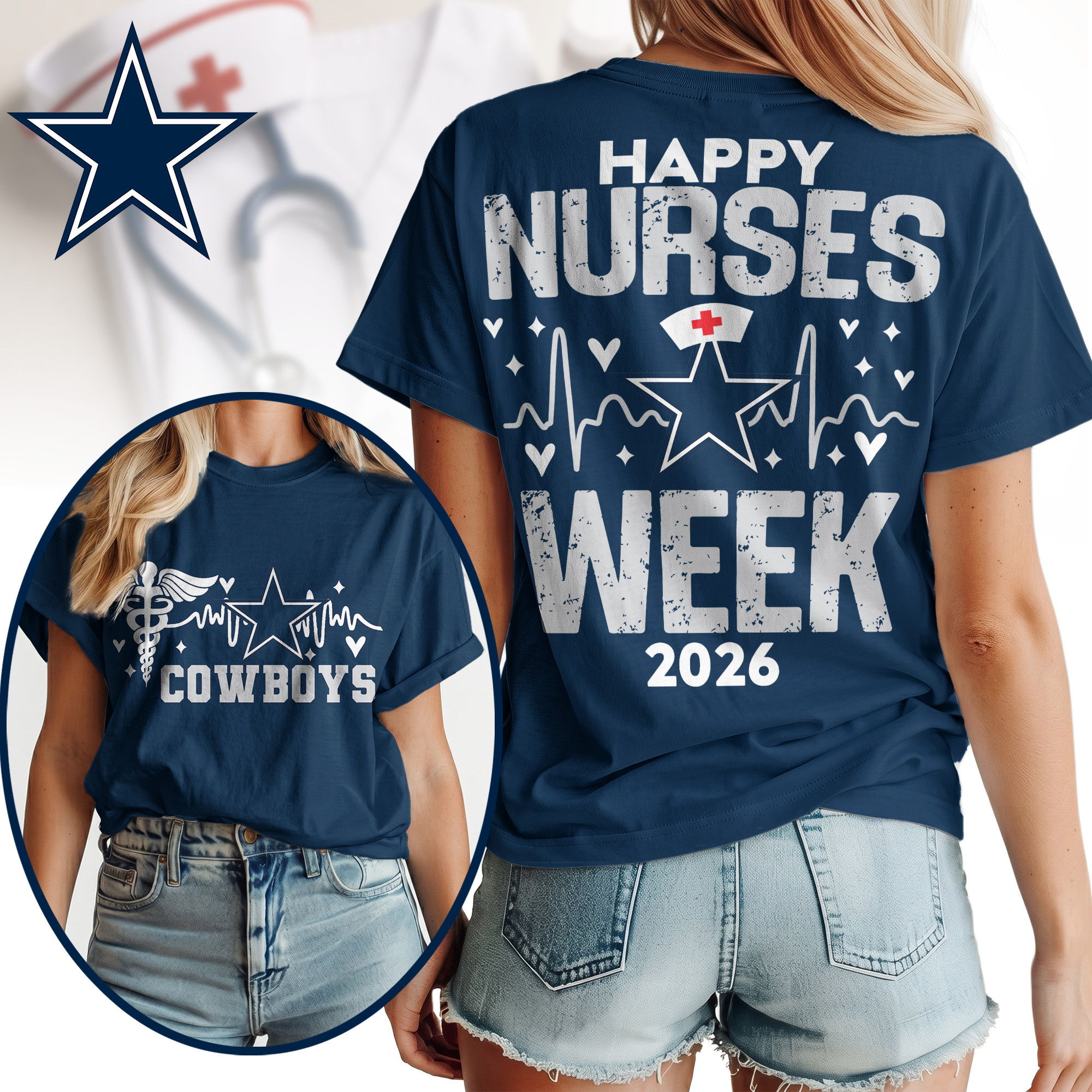 Dallas Cowboys | Premium NFL Nurse Week Women Shirt NTH1