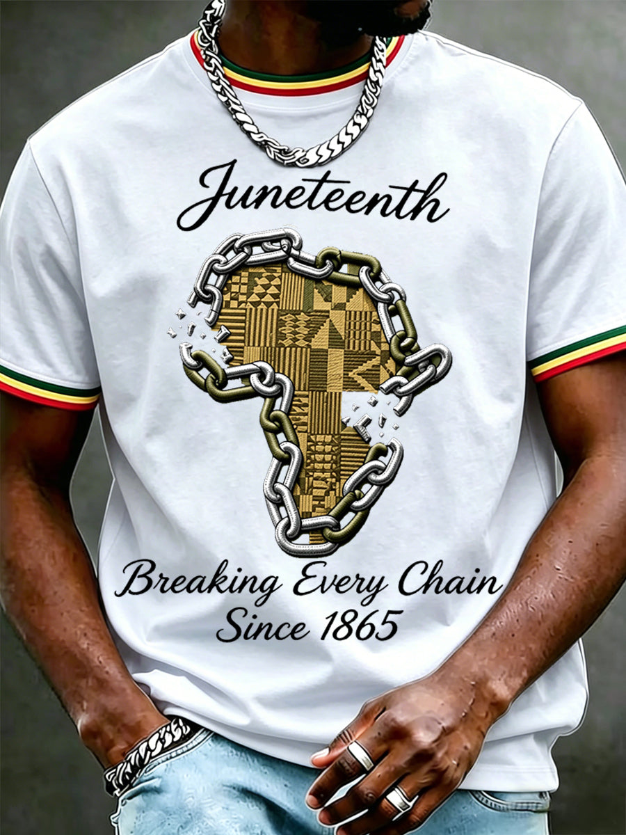 Men's Juneteenth Breaking Every Chain Since 1865 Print Tee