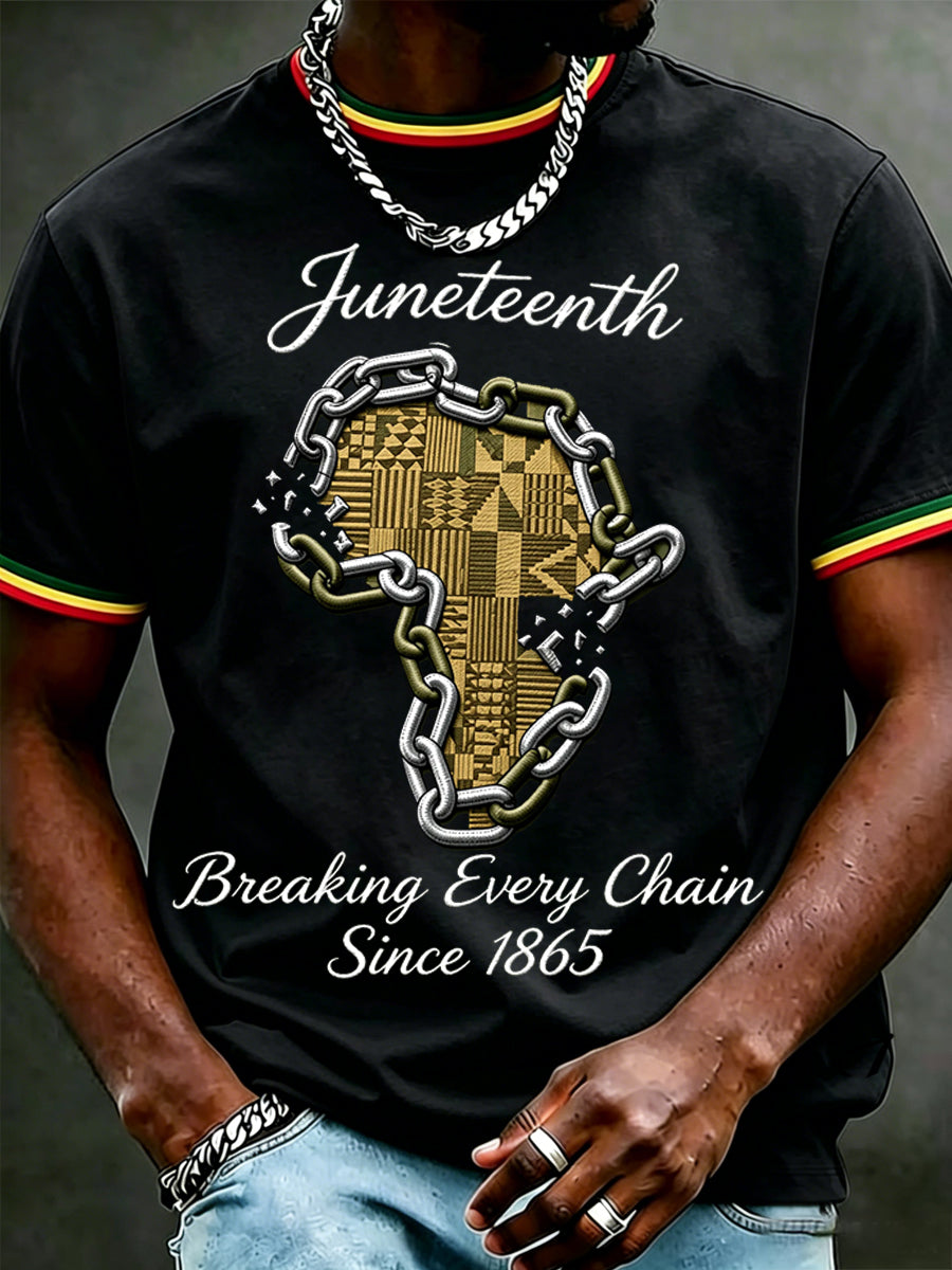Men's Juneteenth Breaking Every Chain Since 1865 Print Tee