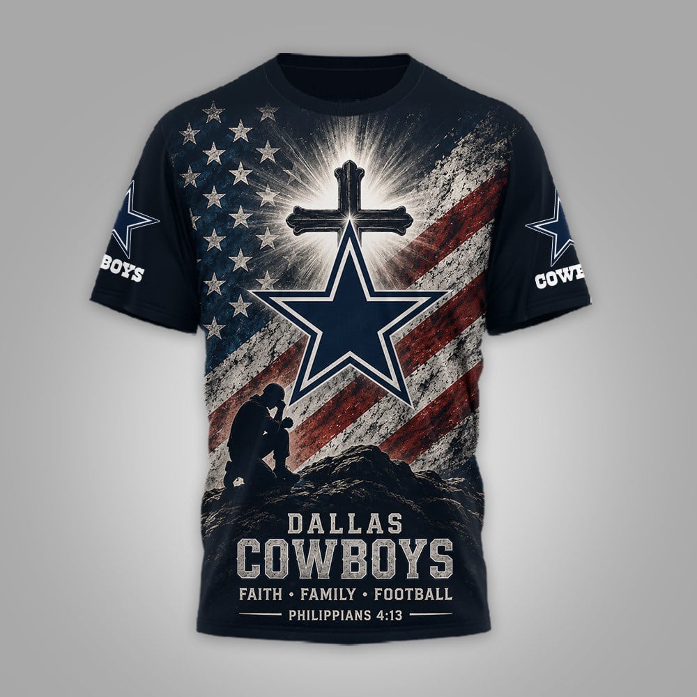 Dallas Cowboys | Premium NFL Faith Family 3D Shirt NTH1