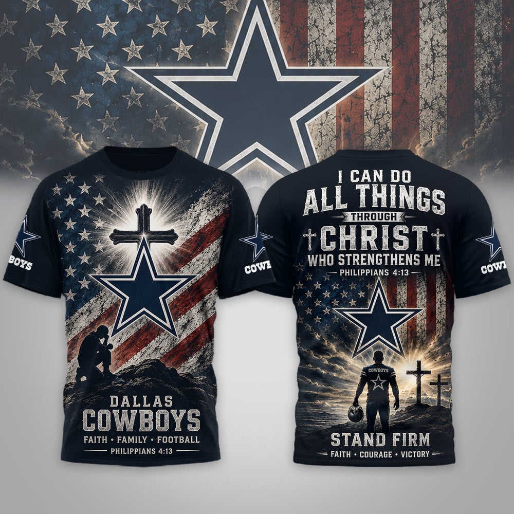 Dallas Cowboys | Premium NFL Faith Family 3D Shirt NTH1