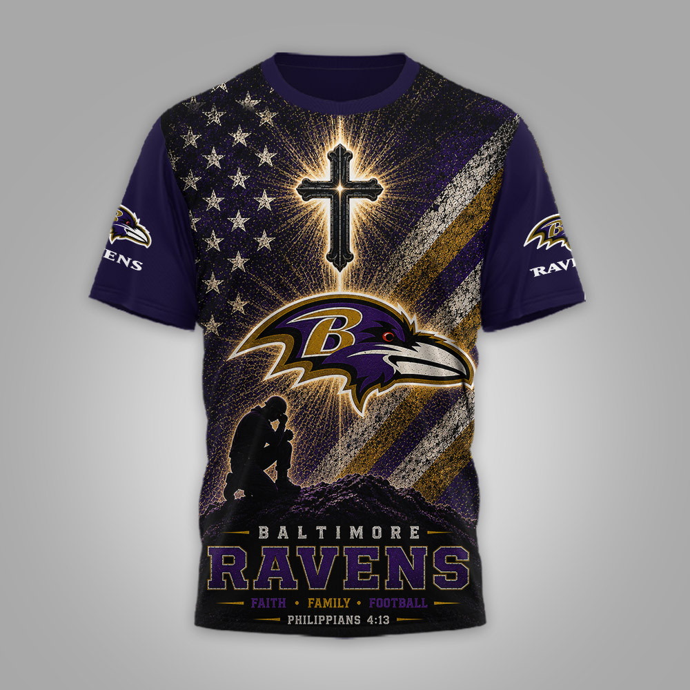 Baltimore Ravens | Premium NFL Faith Family 3D Shirt NTH1
