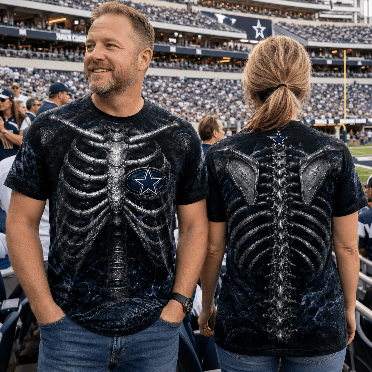 Dallas Cowboys | Premium NFL Fierce Football Team Shirt For Supporters Loving Gothic And Spooky Sports Gear BK