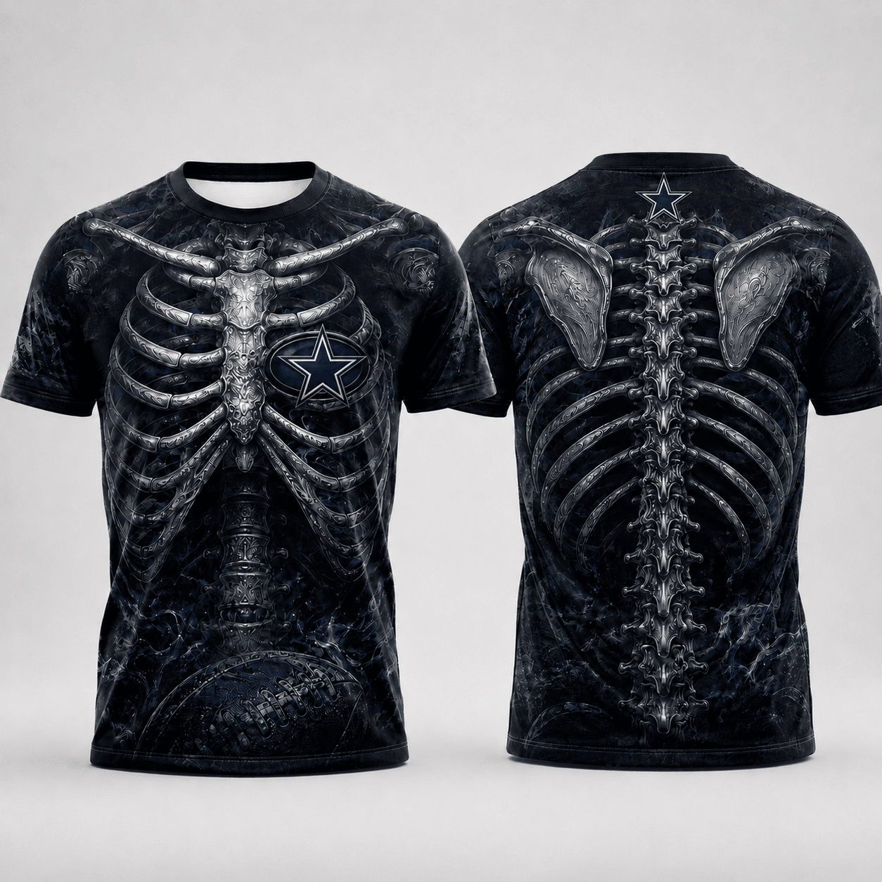 Dallas Cowboys | Premium NFL Fierce Football Team Shirt For Supporters Loving Gothic And Spooky Sports Gear BK