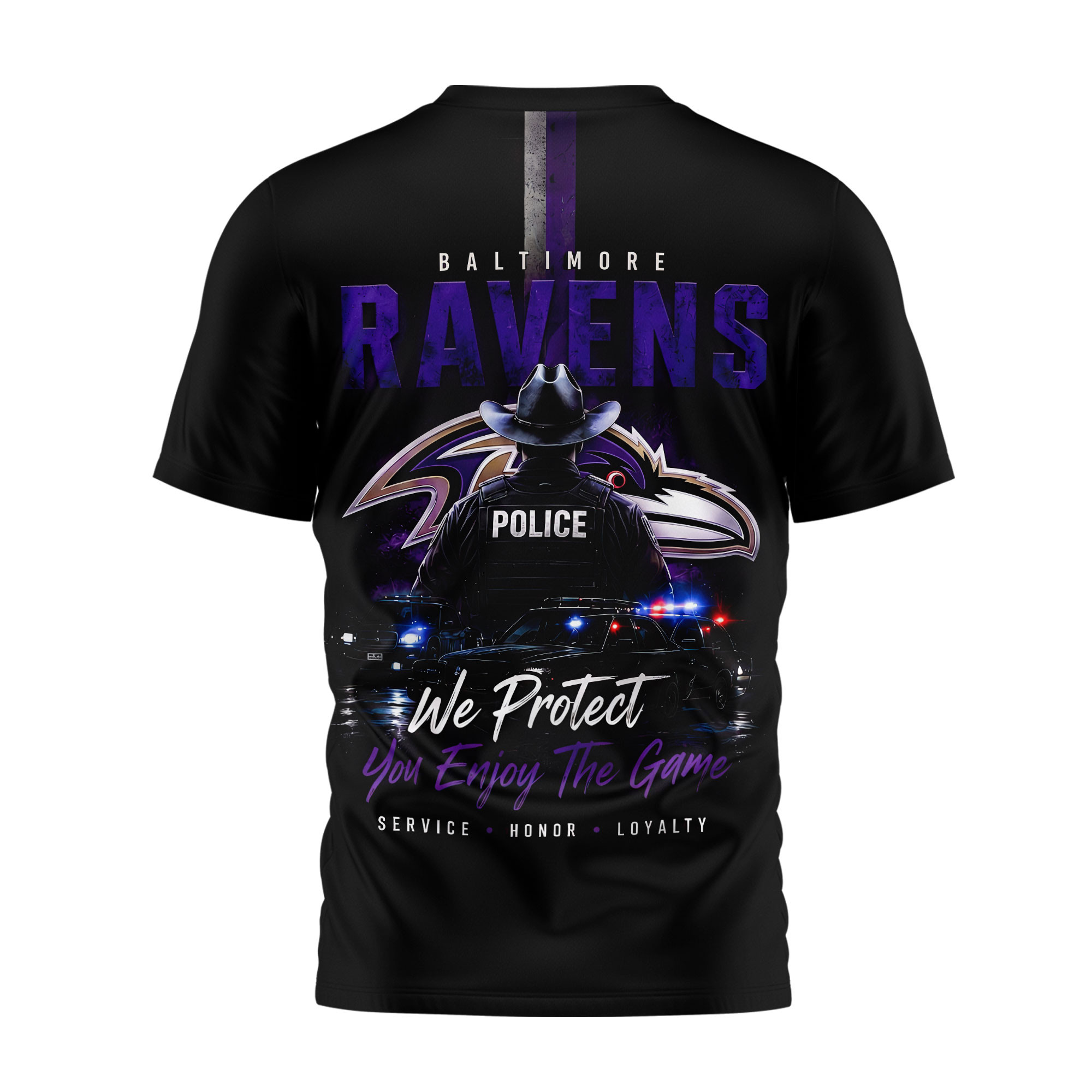 Baltimore Ravens | Premium NFL Police Tribute Team 3D Shirt NTH1