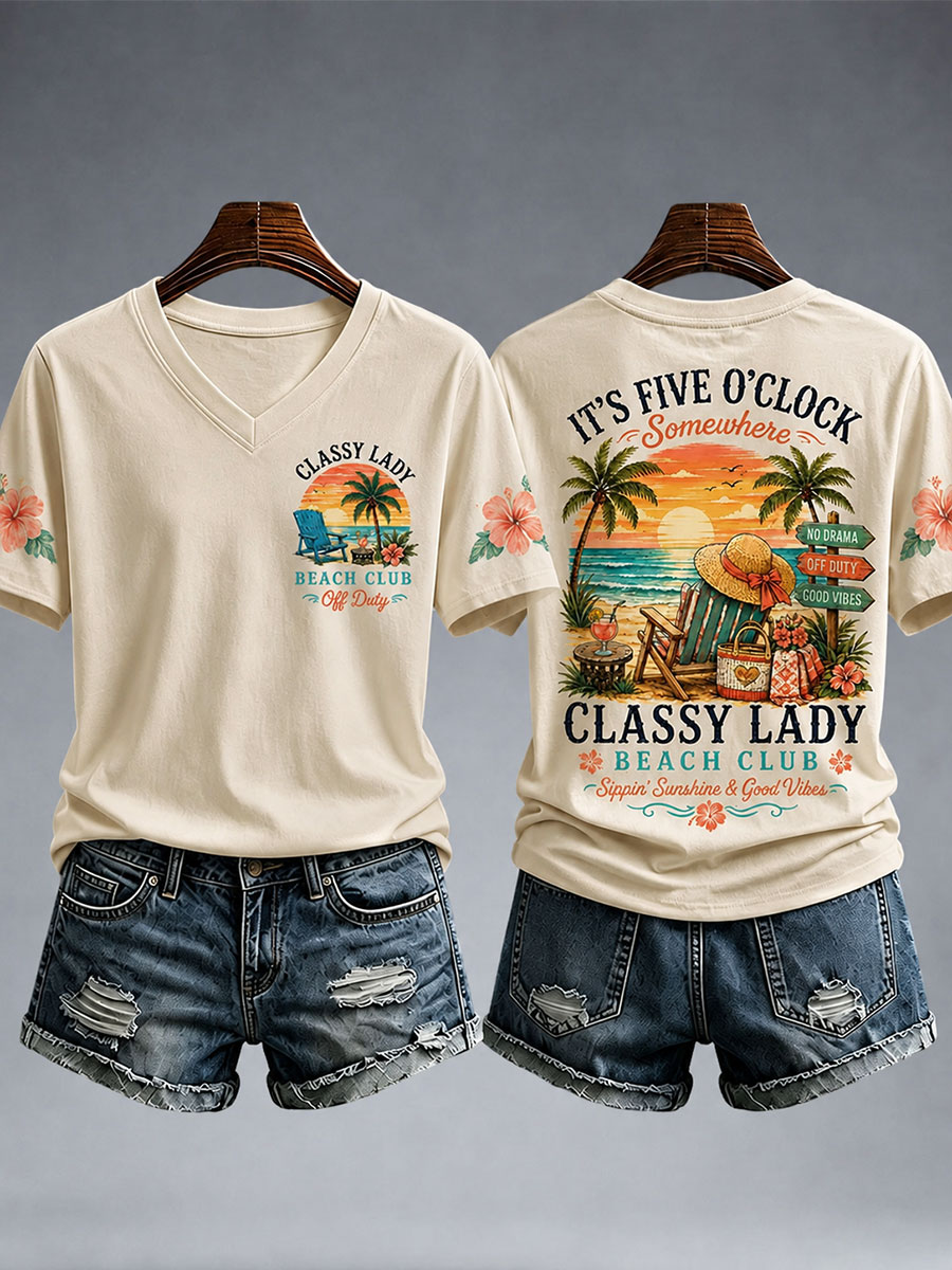 Women's Classy Lady Bbach Club T-Shirt