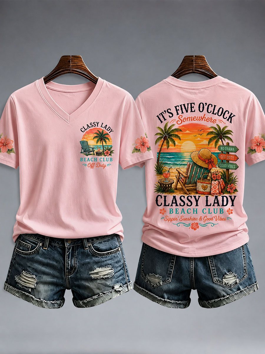 Women's Classy Lady Bbach Club T-Shirt