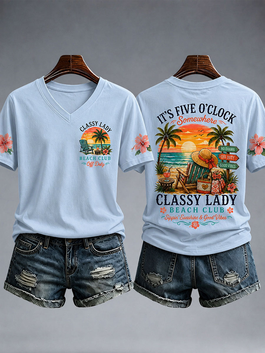 Women's Classy Lady Bbach Club T-Shirt
