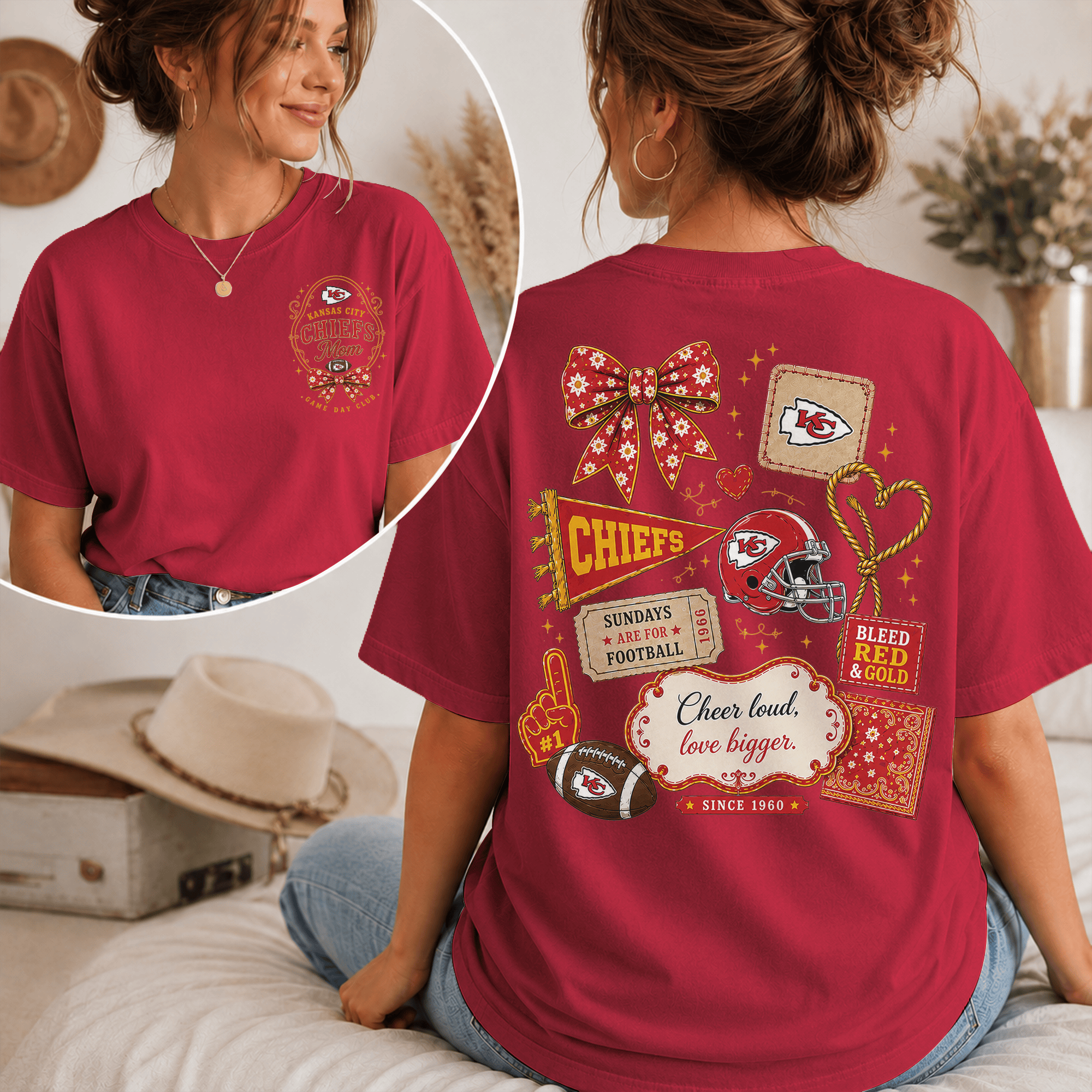 Kansas City Chiefs | Premium NFL Mom Game Day Club 3D Shirt NTH1