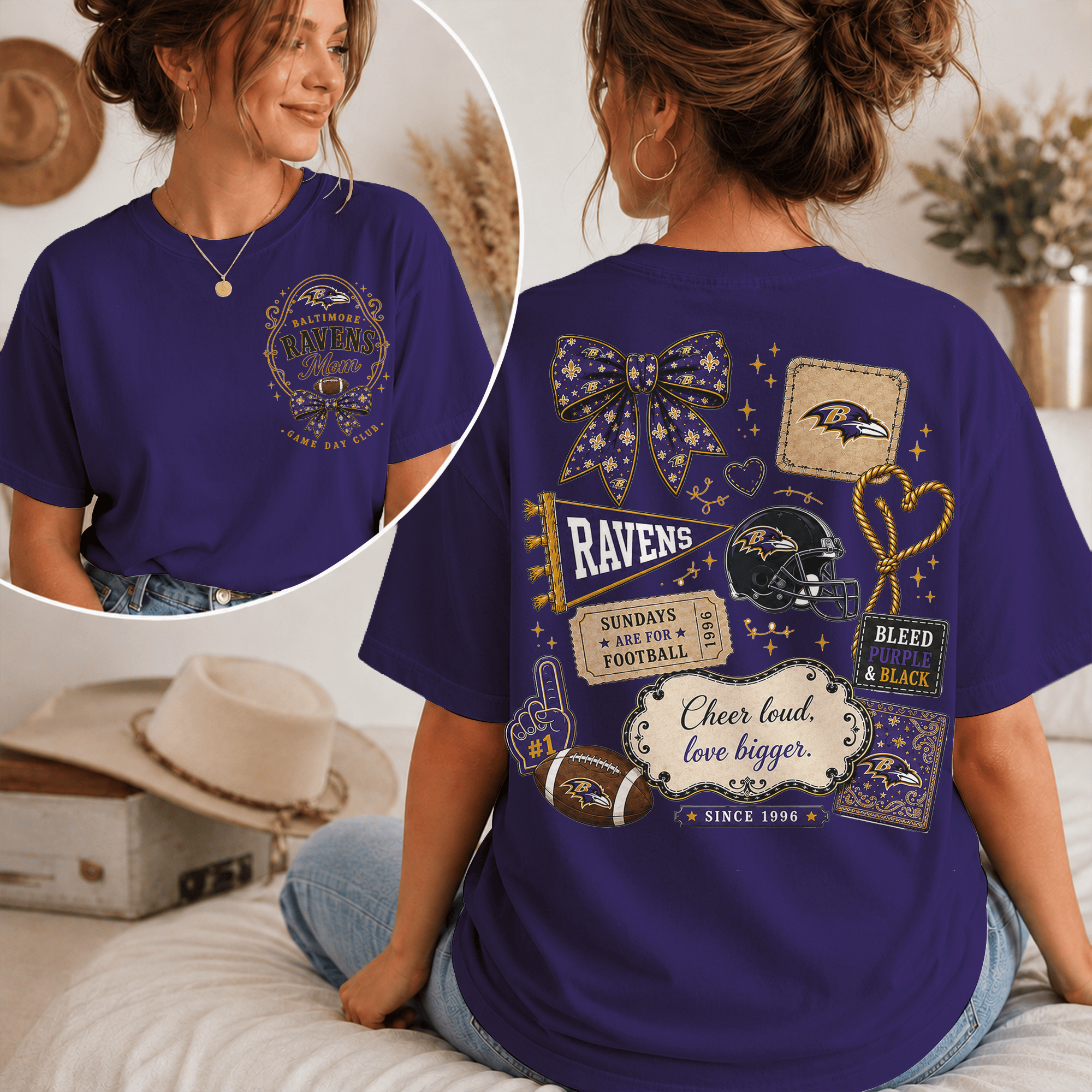 Baltimore Ravens | Premium NFL Mom Game Day Club 3D Shirt NTH1