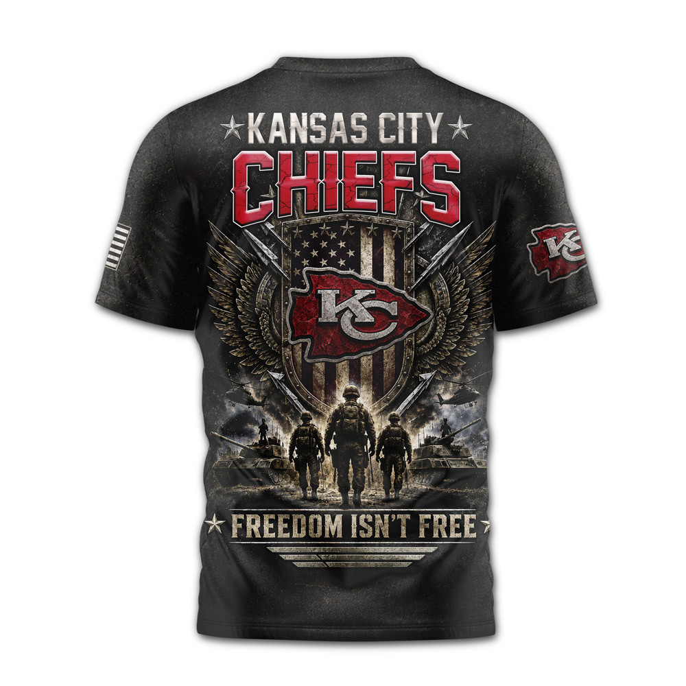 Kansas City Chiefs | Premium NFL Freedom Team Military 3D Shirt NTH1