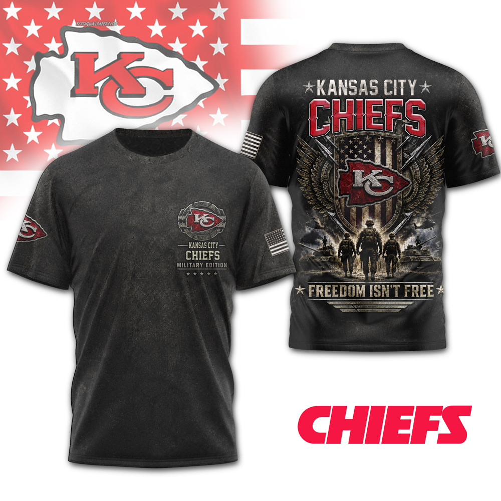 Kansas City Chiefs | Premium NFL Freedom Team Military 3D Shirt NTH1