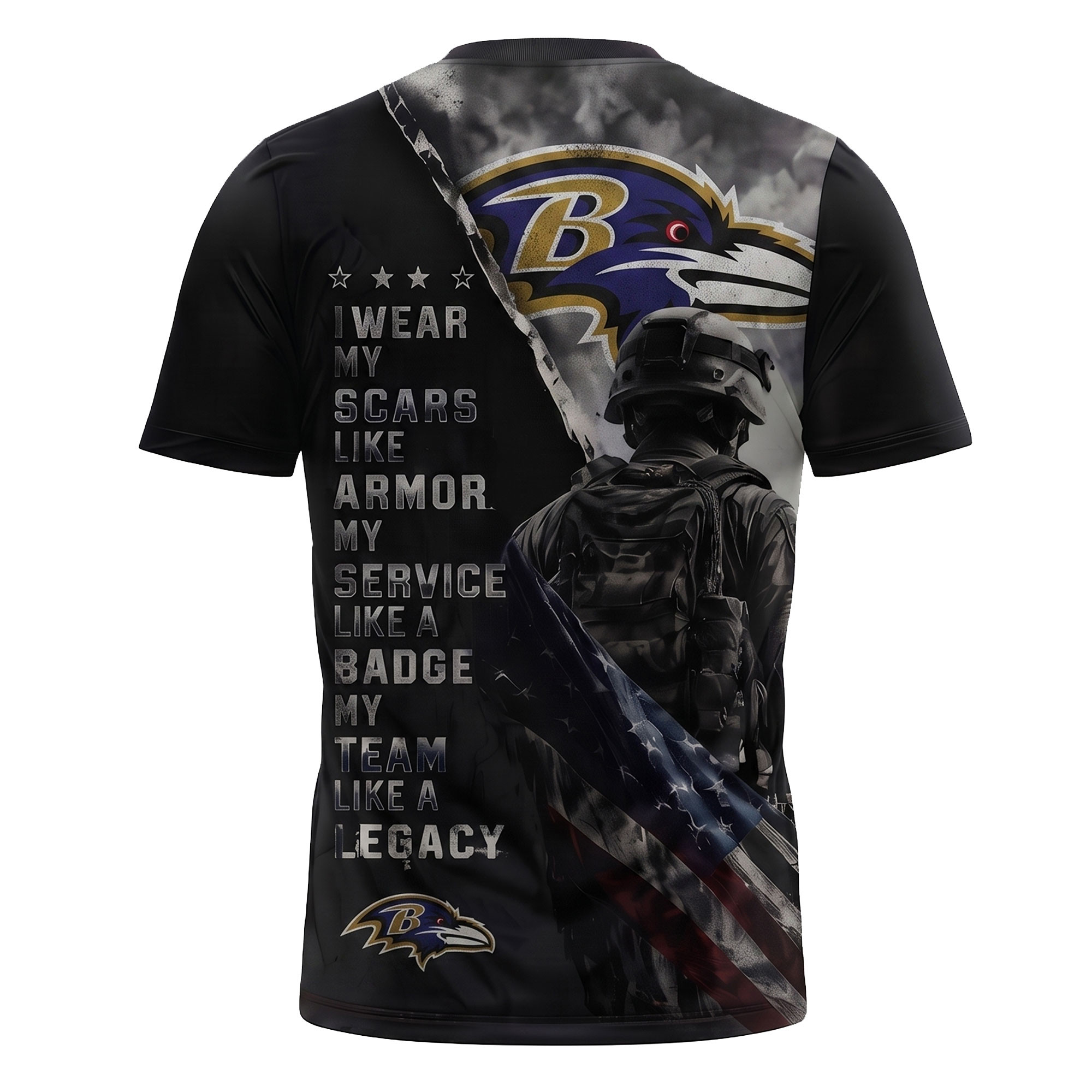 Baltimore Ravens | Premium NFL Veterans Legacy Team 3D Shirt NTH1