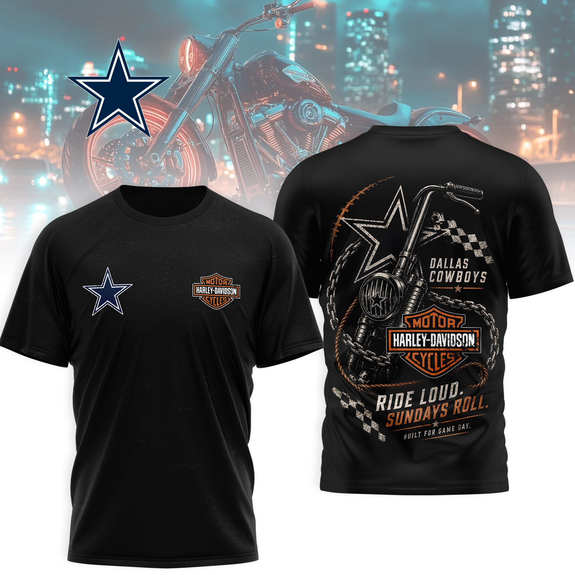 Dallas Cowboys | Premium NFL Ride & Football Team 3D Shirt NTH1