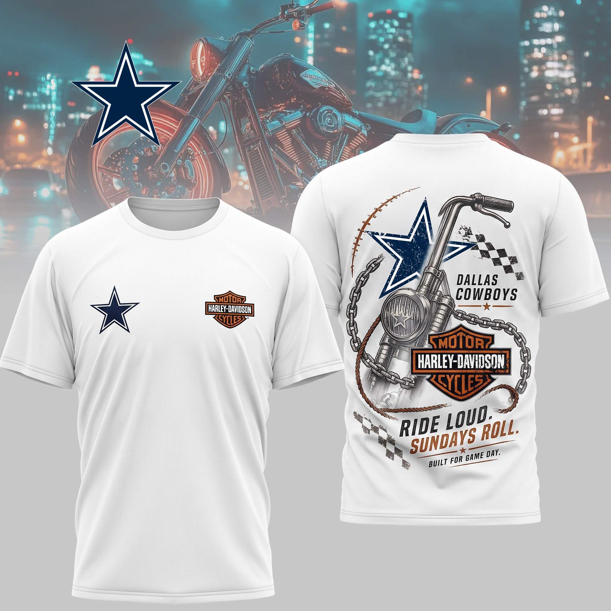 Dallas Cowboys | Premium NFL Ride & Football Team 3D Shirt NTH1