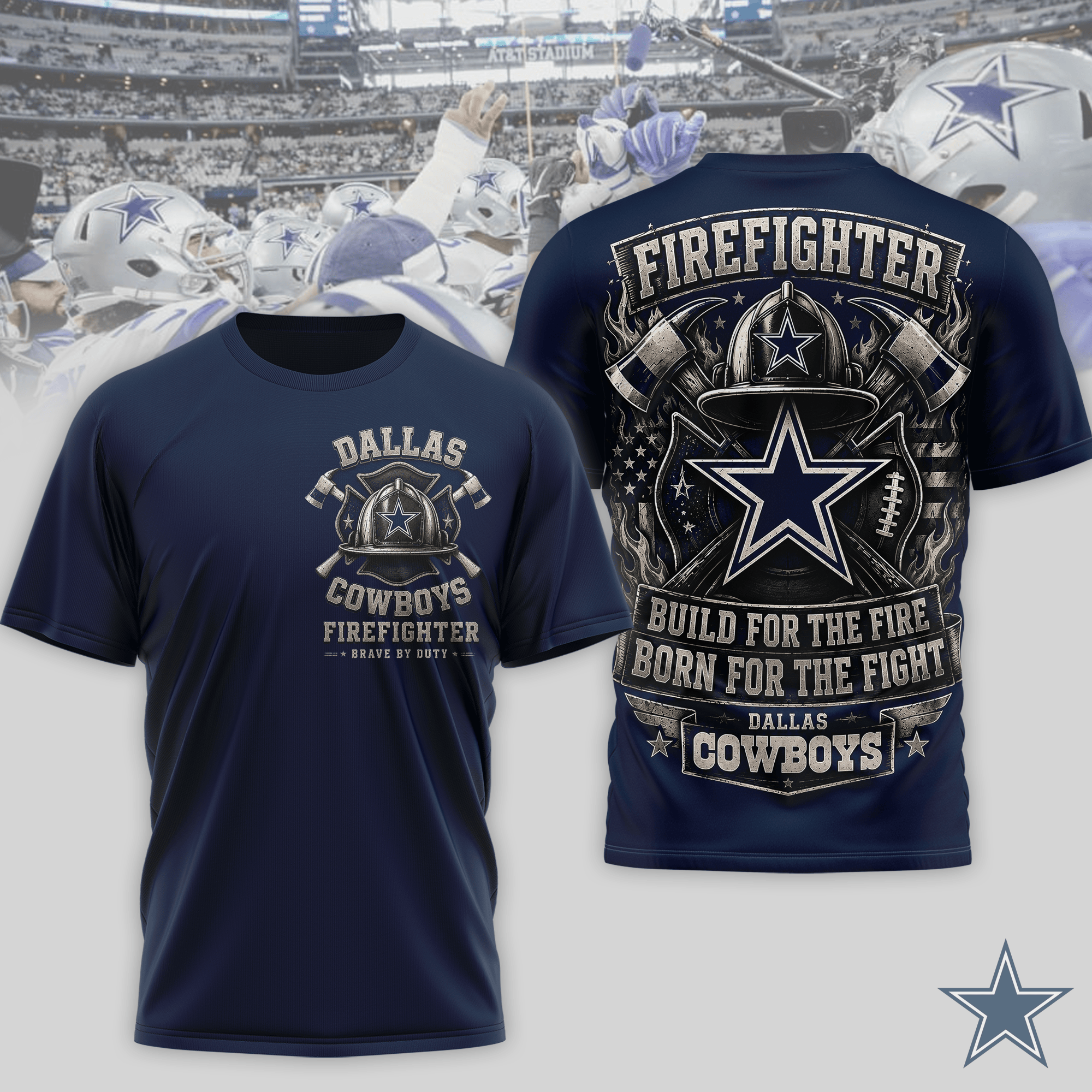 Dallas Cowboys | Premium NFL Firefighter Tribute Team 3D Shirt NTH1
