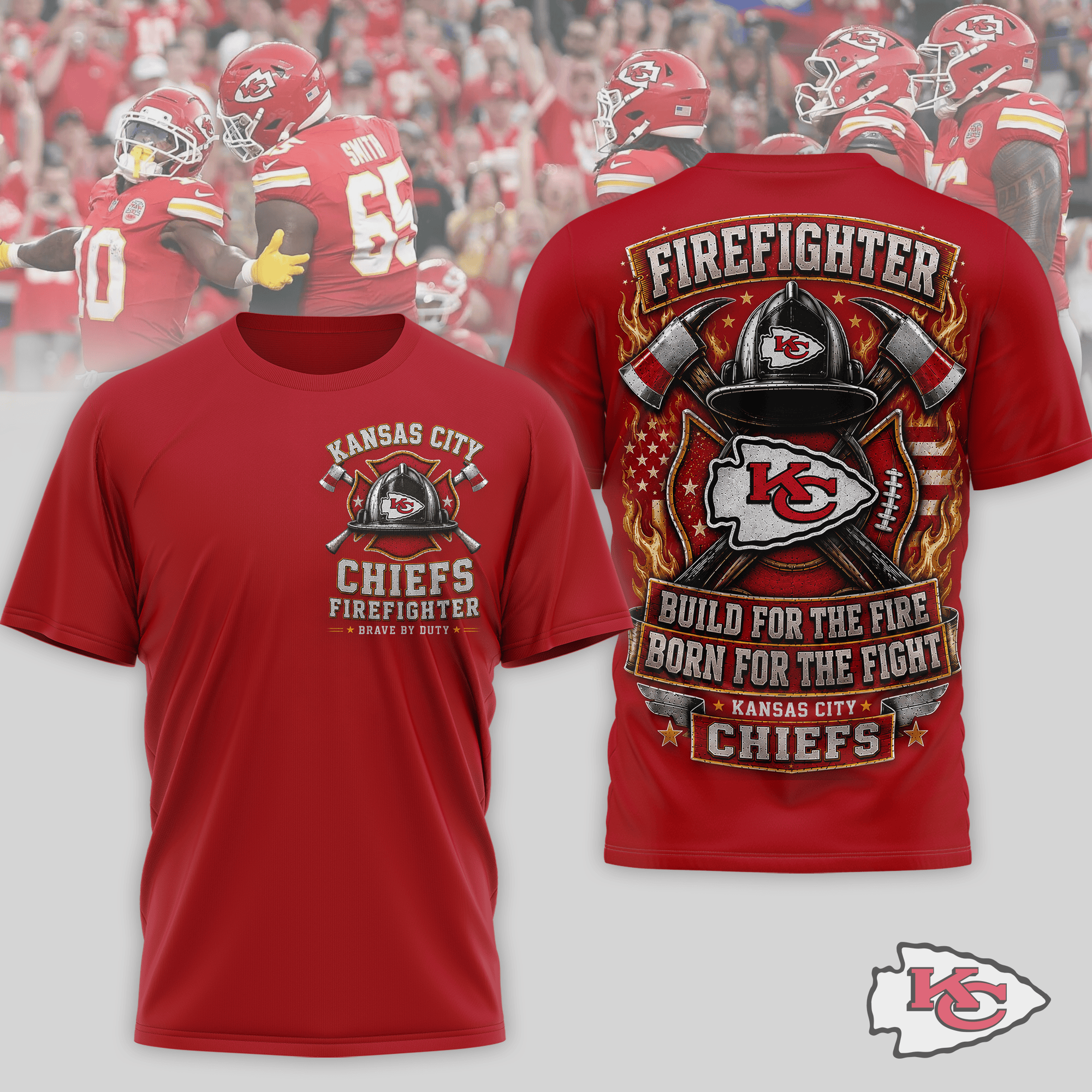 Kansas City Chiefs | Premium NFL Firefighter Tribute Team 3D Shirt NTH1