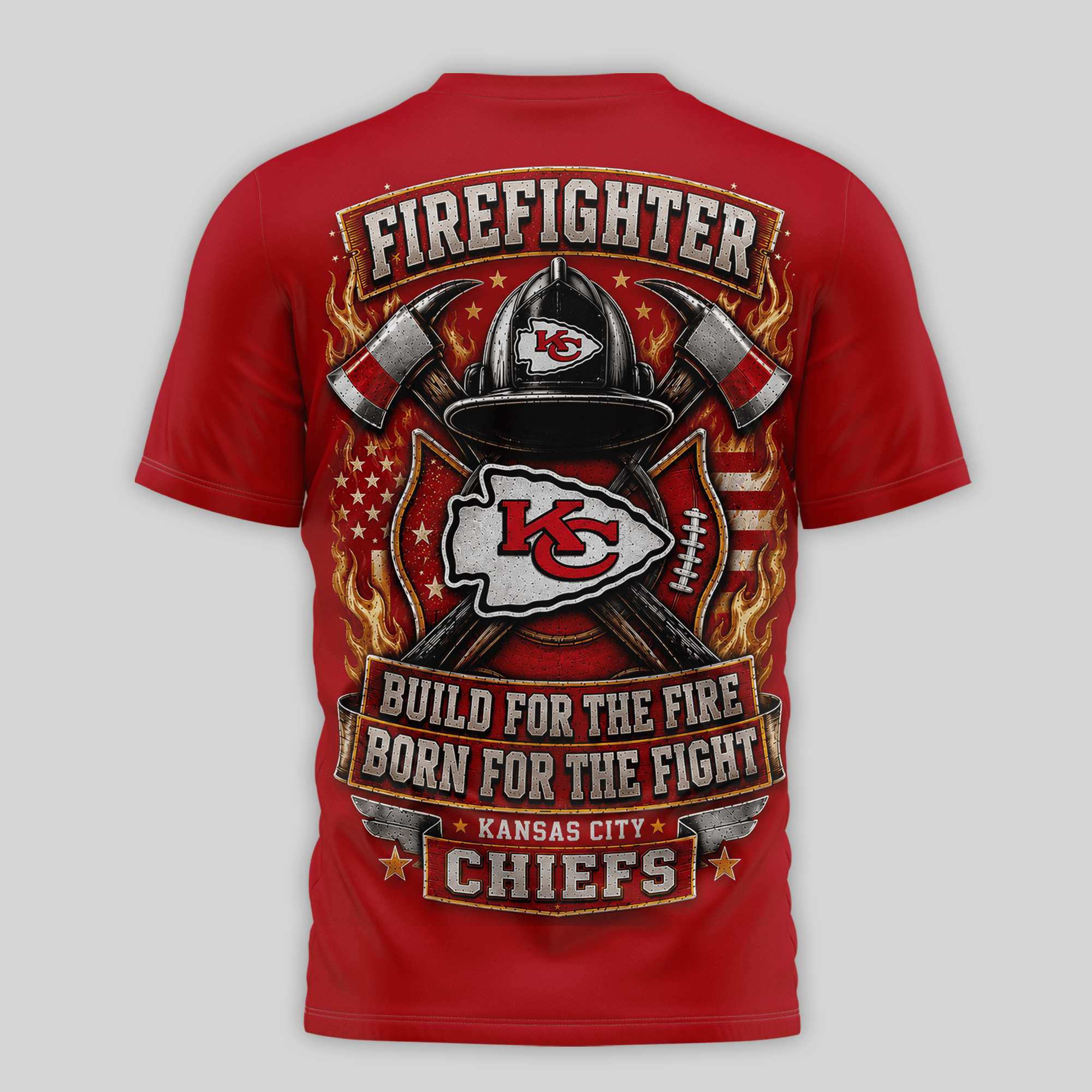 Kansas City Chiefs | Premium NFL Firefighter Tribute Team 3D Shirt NTH1