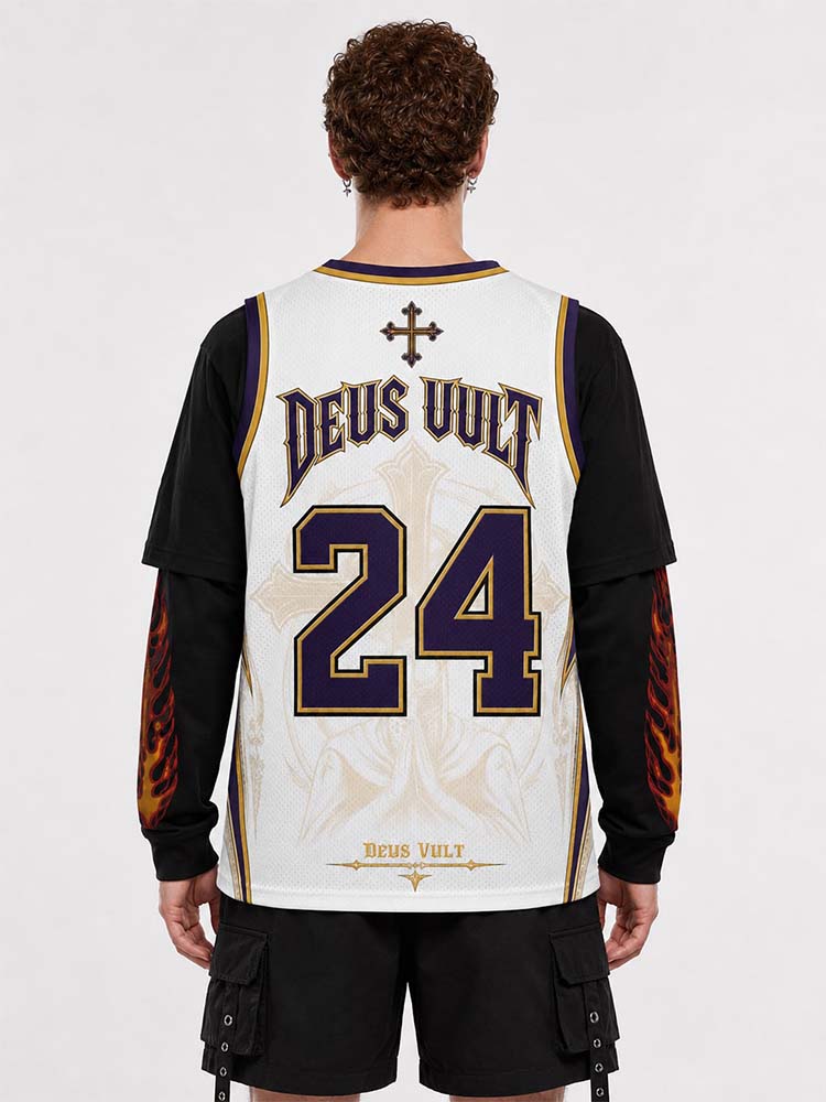 Masked King Graphic Mesh Jersey Tank Top