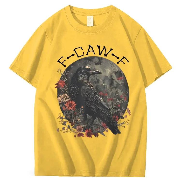 F-Caw-F Crow Raven 100% Cotton T-Shirt