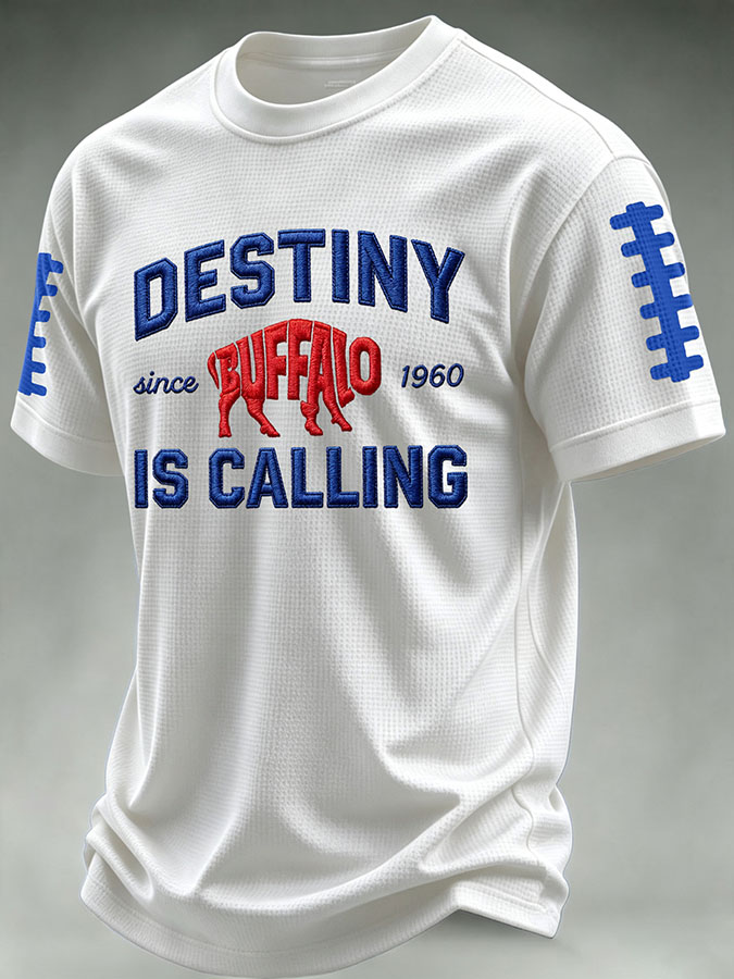 Men'S Football Print Waffle T-Shirt