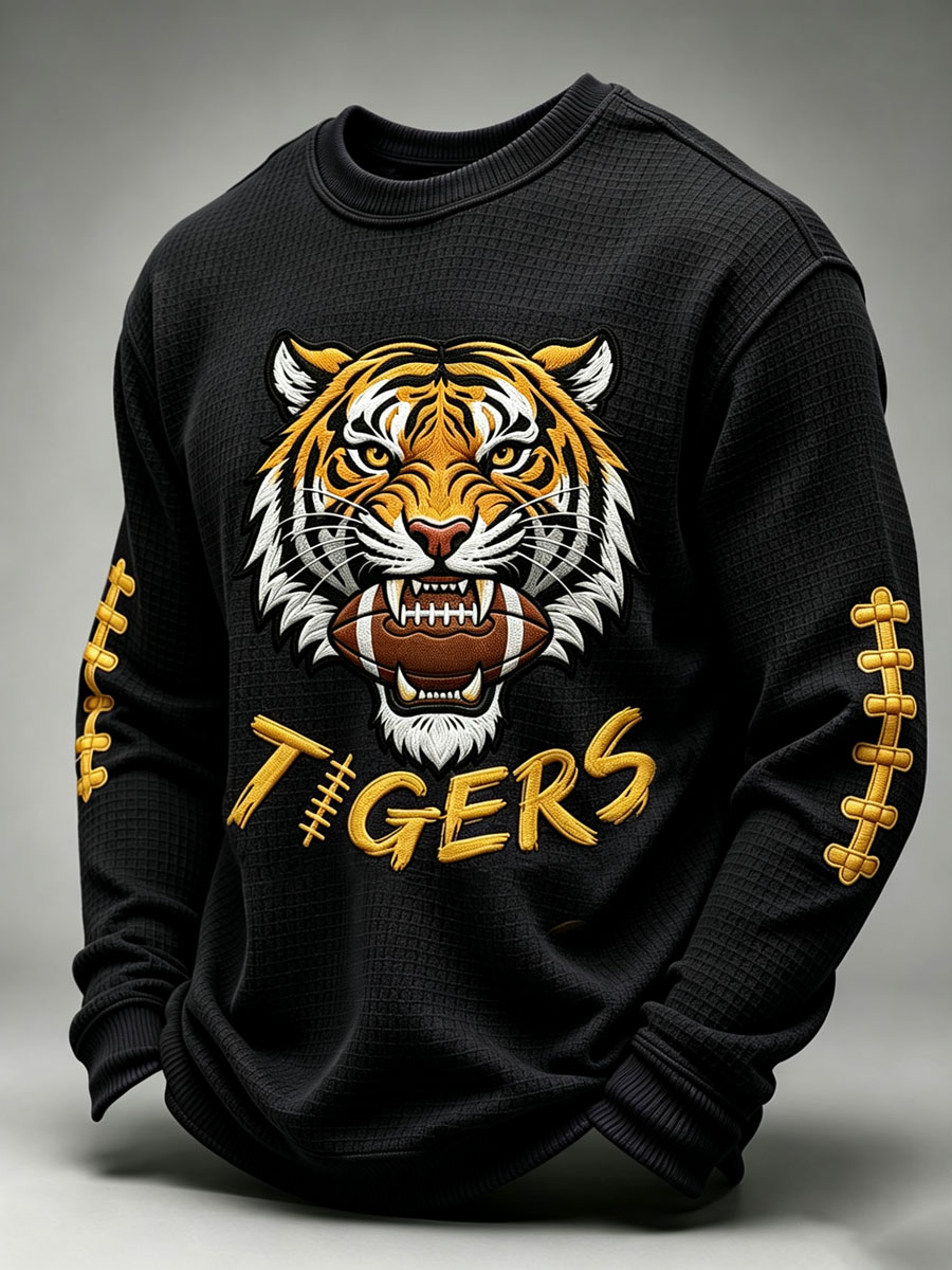 Men's Football Printed Waffle T-Shirt