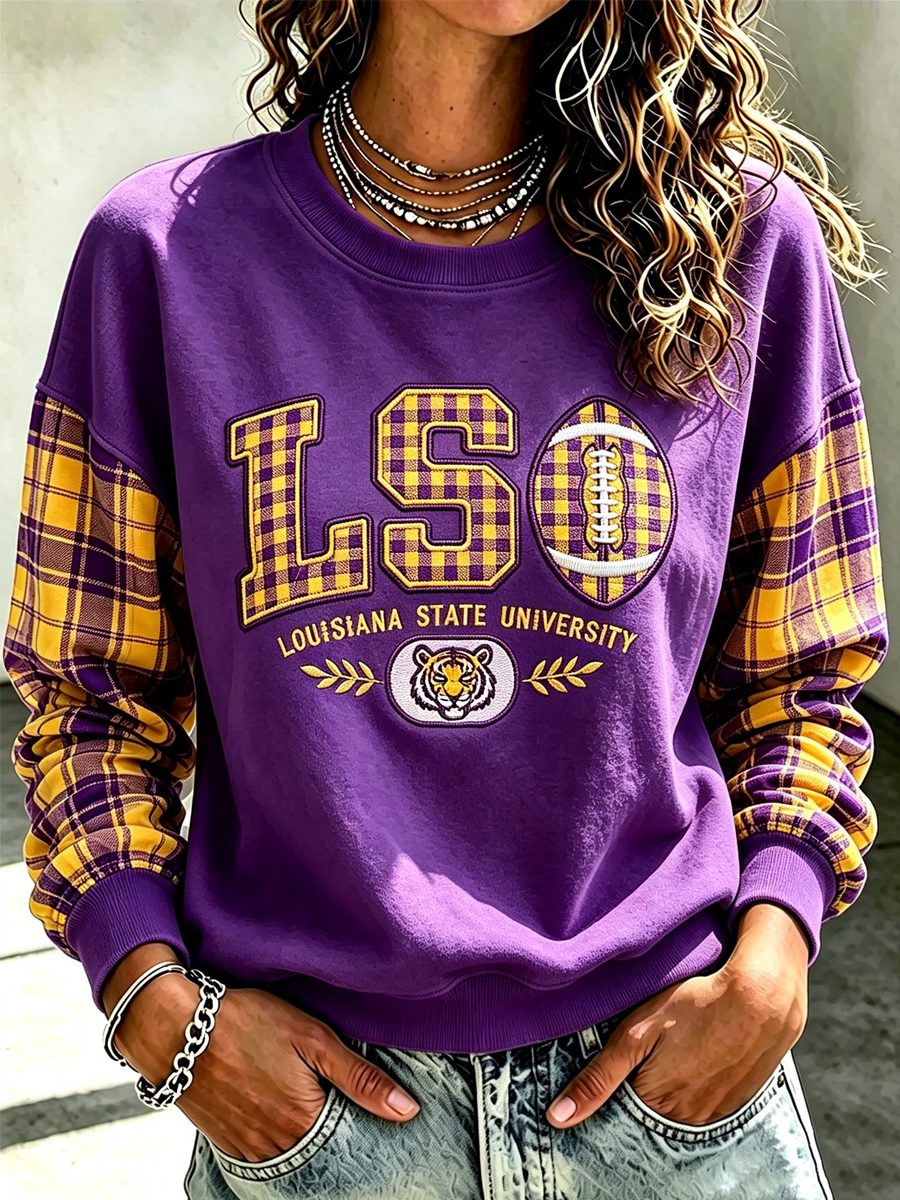 Women'S Retro Rugby Round Neck Sports Shirt