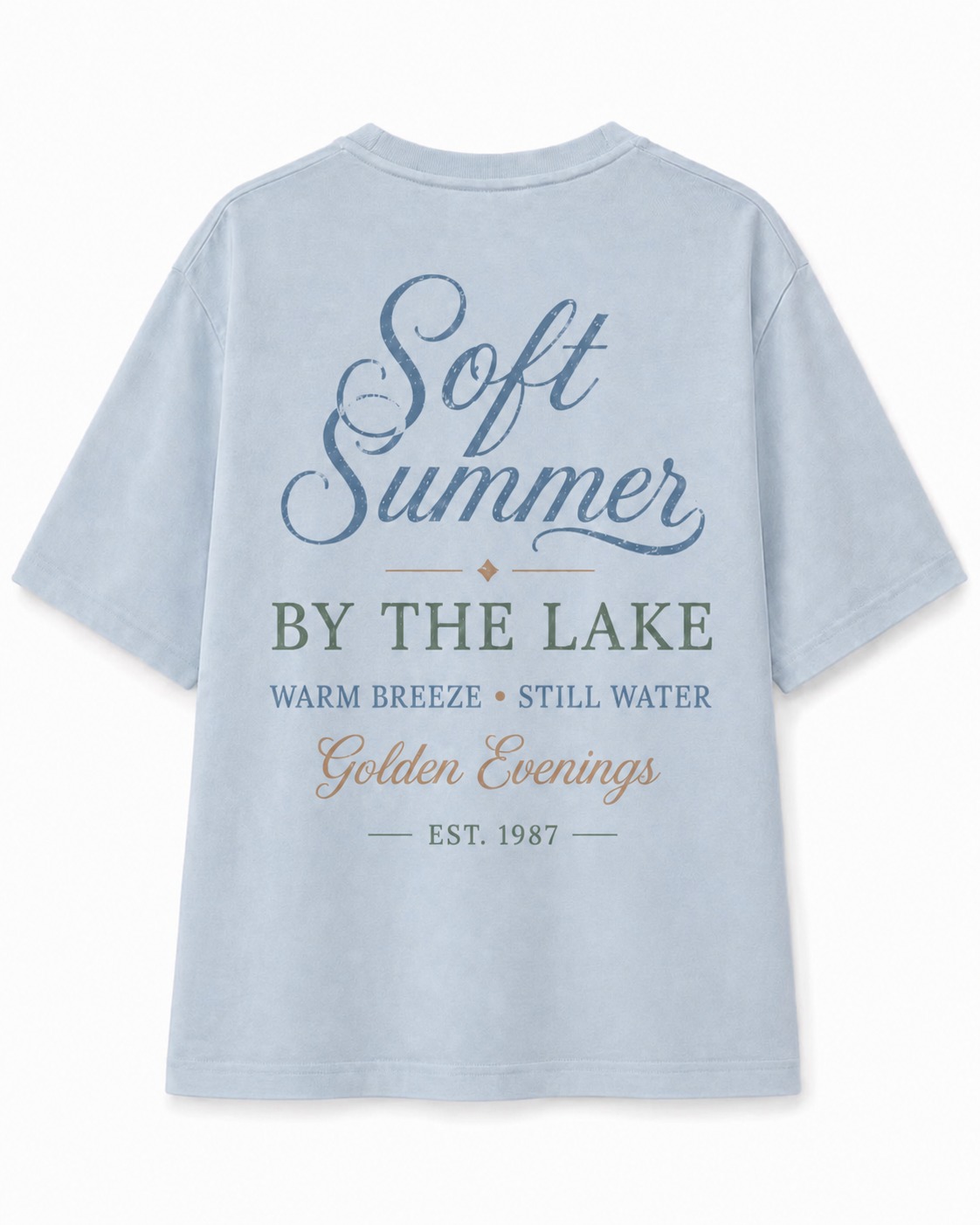 Soft Summer Lake V-Neck Tee