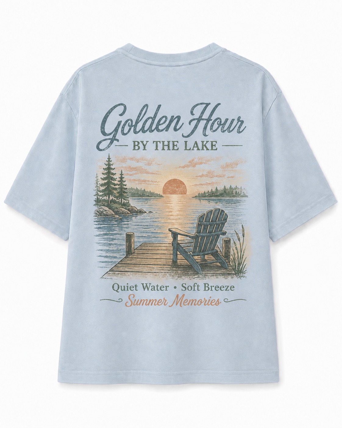 Golden Hour Lake V-Neck Tee