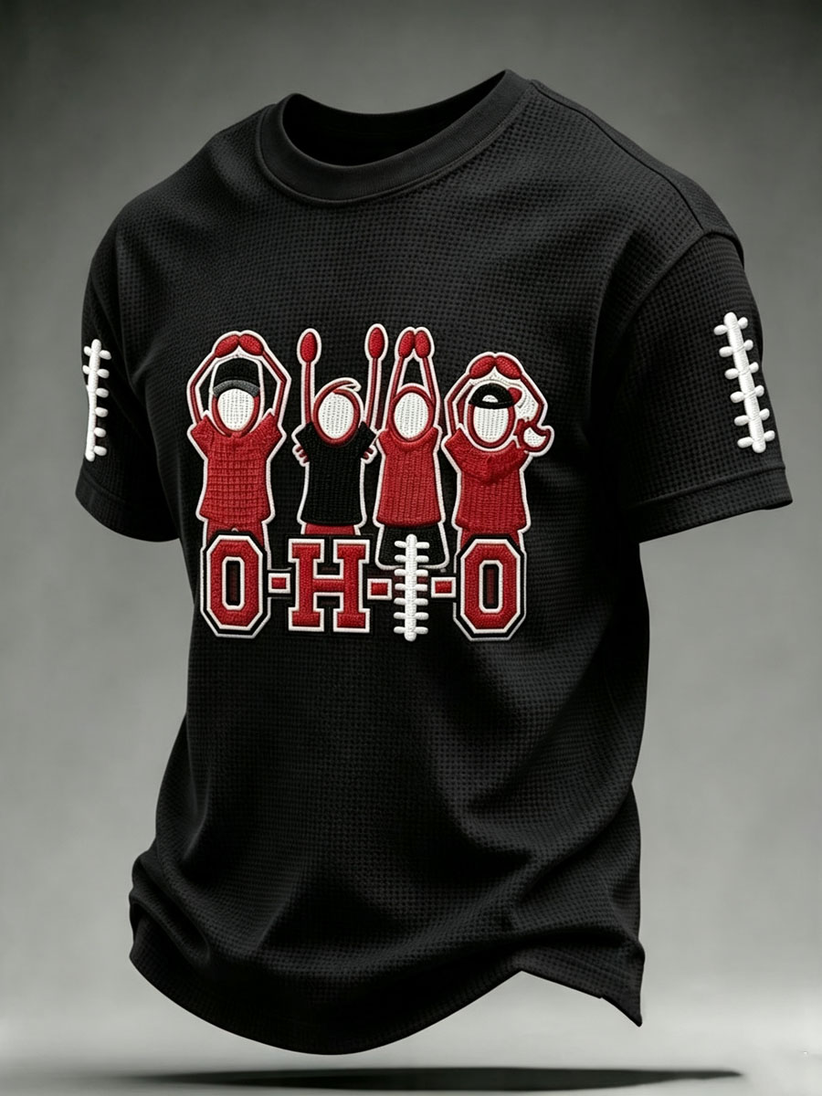Men'S Football Fan Waffle T-Shirt