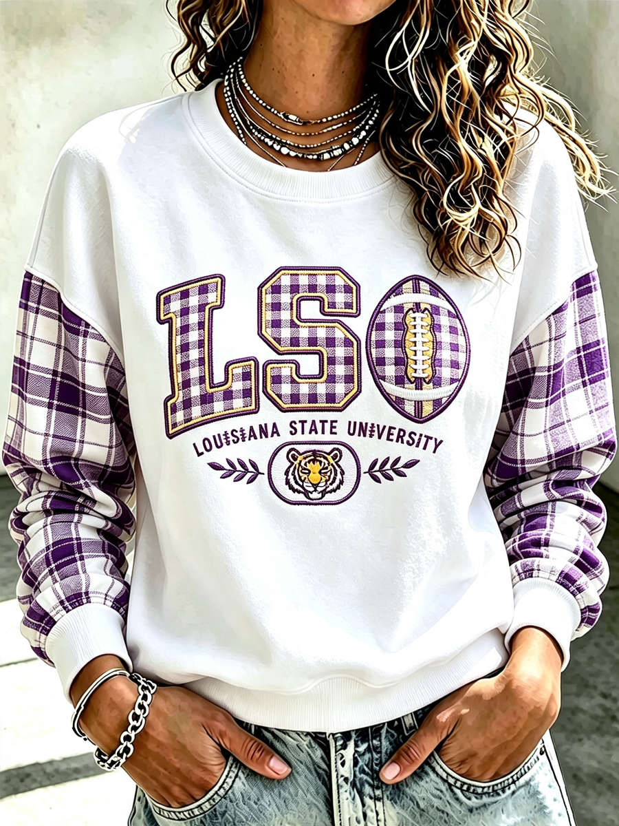 Women'S Retro Rugby Round Neck Sports Shirt