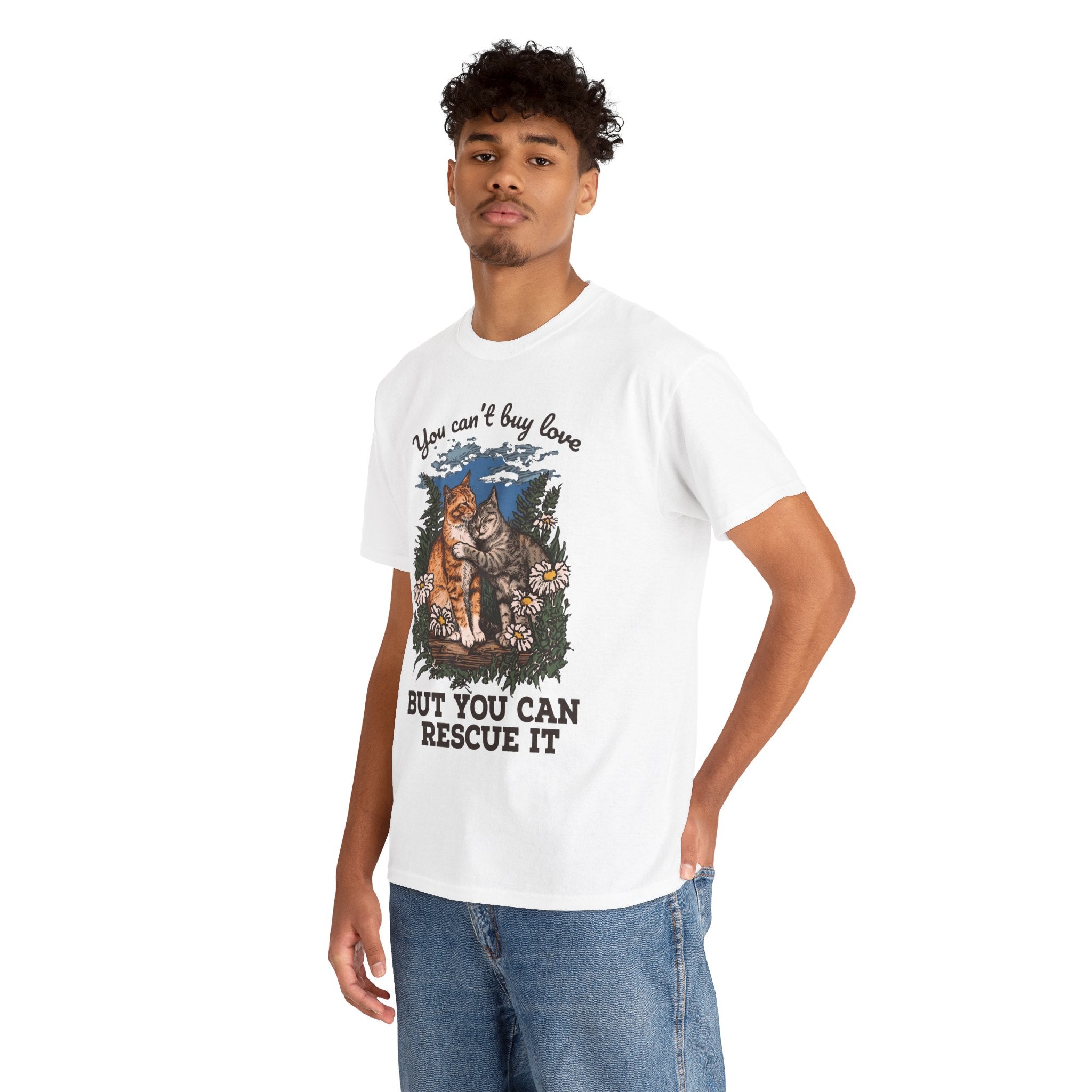 You Can't Buy Love T-Shirt — Sweet Rescue Cats Adoption Graphic Tee