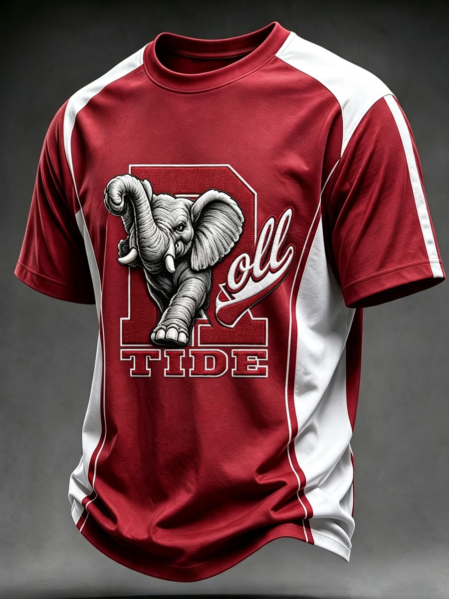 Men's Football Print Casual T-Shirt