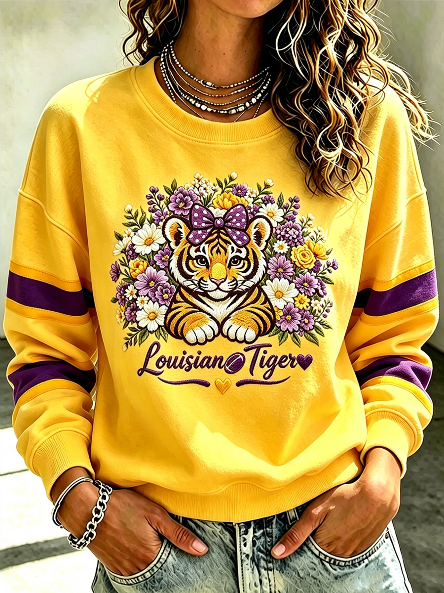 Women'S Retro Rugby Round Neck Sports Shirt