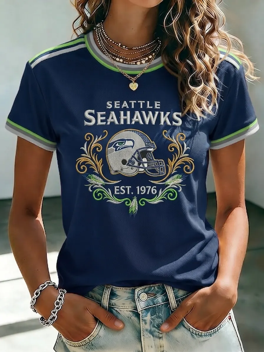 Women's Casual Colorblock Sporty Tee