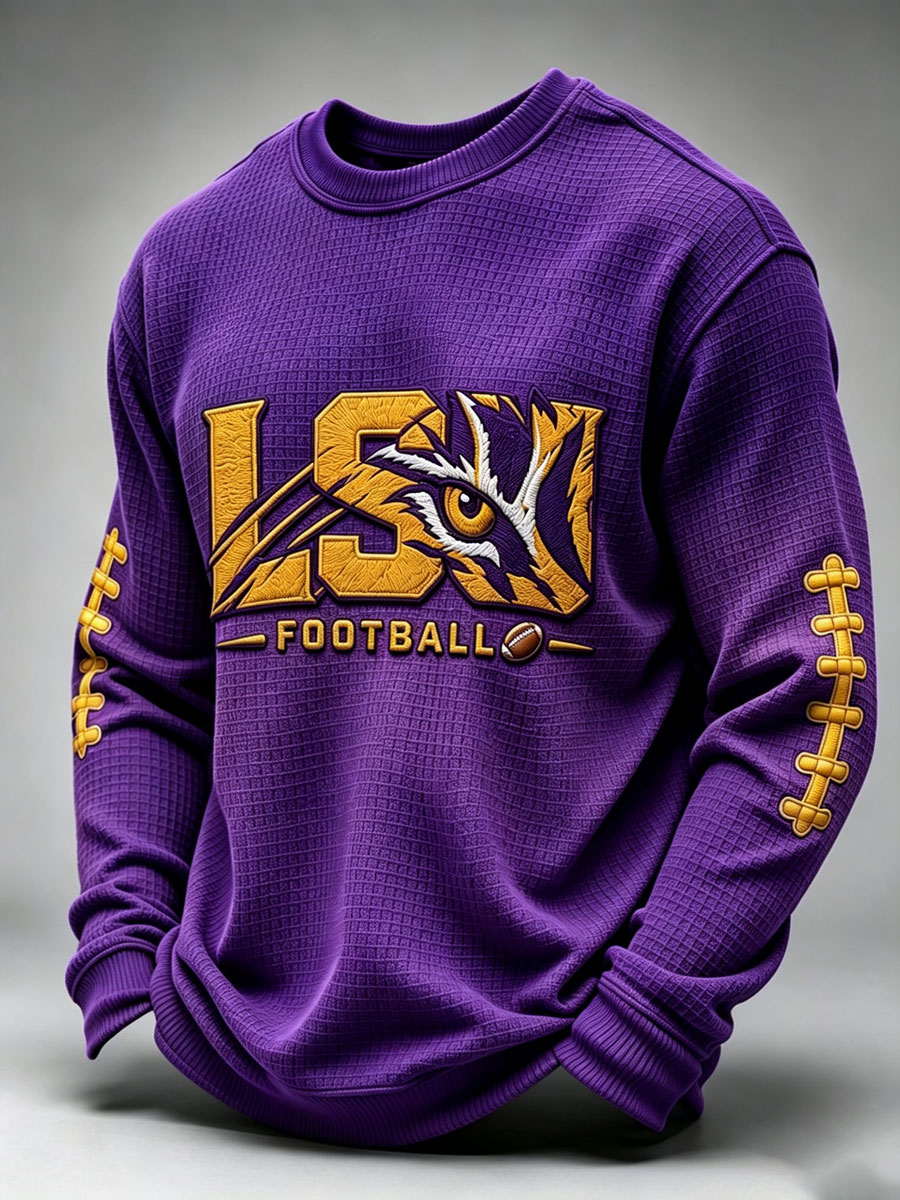 Men's Football Printed Waffle T-Shirt