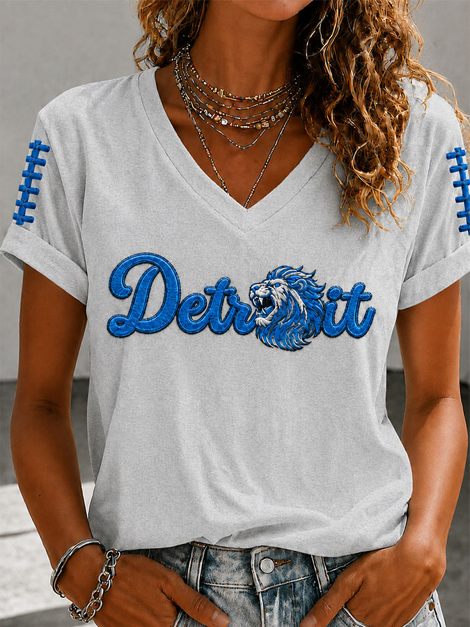 Women'S Football Print Short-Sleeve T-Shirt