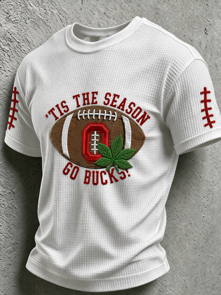 Men'S Football Fan Waffle T-Shirt