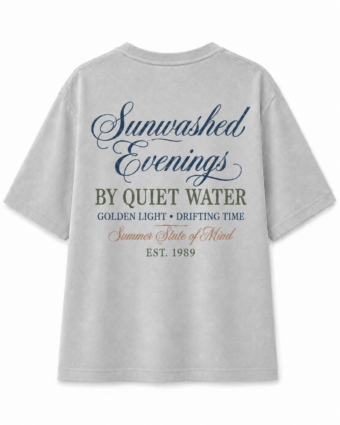 Sunwashed Quiet Lake V-Neck Tee