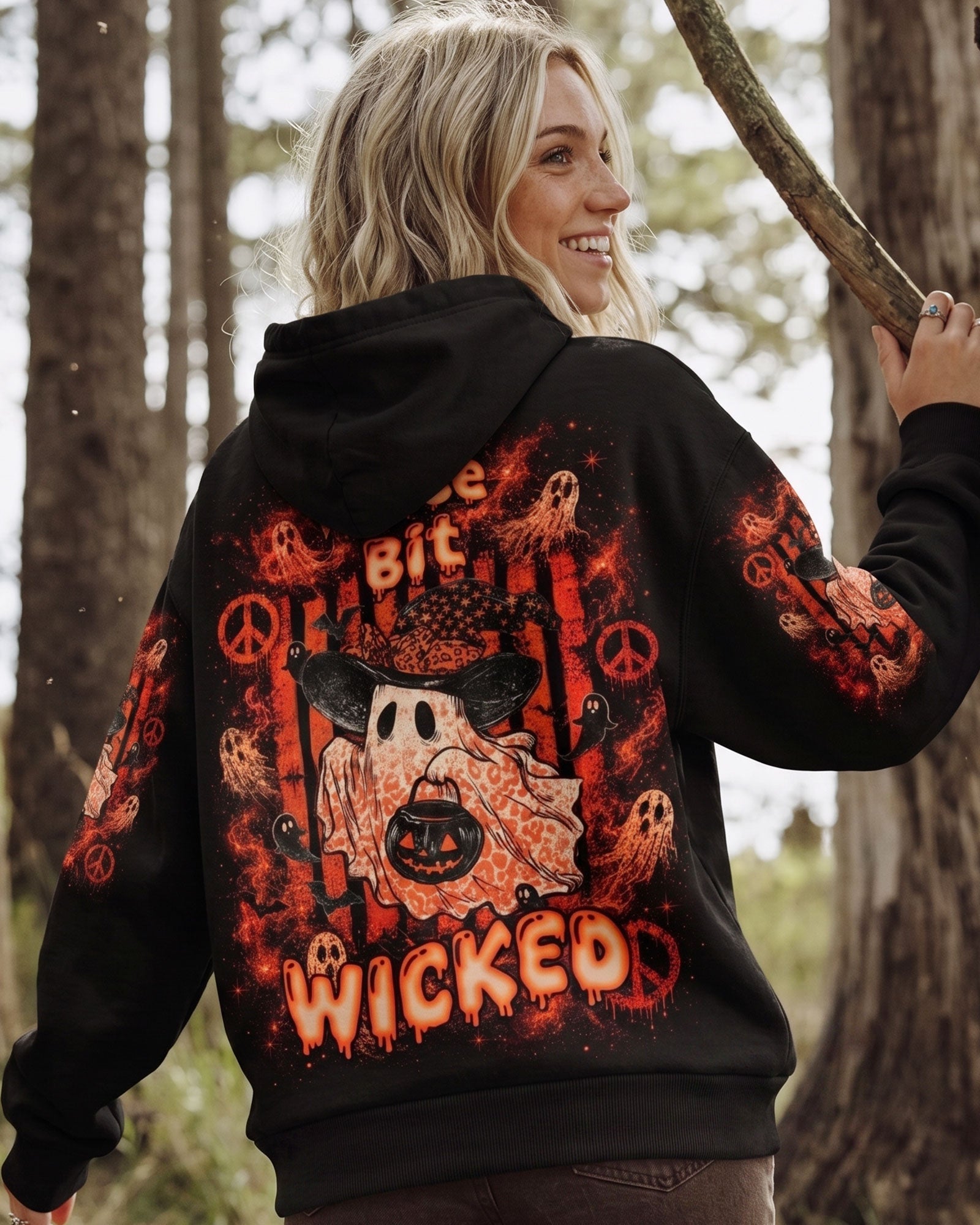 A WEE BIT WICKED WITCH BOO HALLOWEEN ALL OVER PRINT