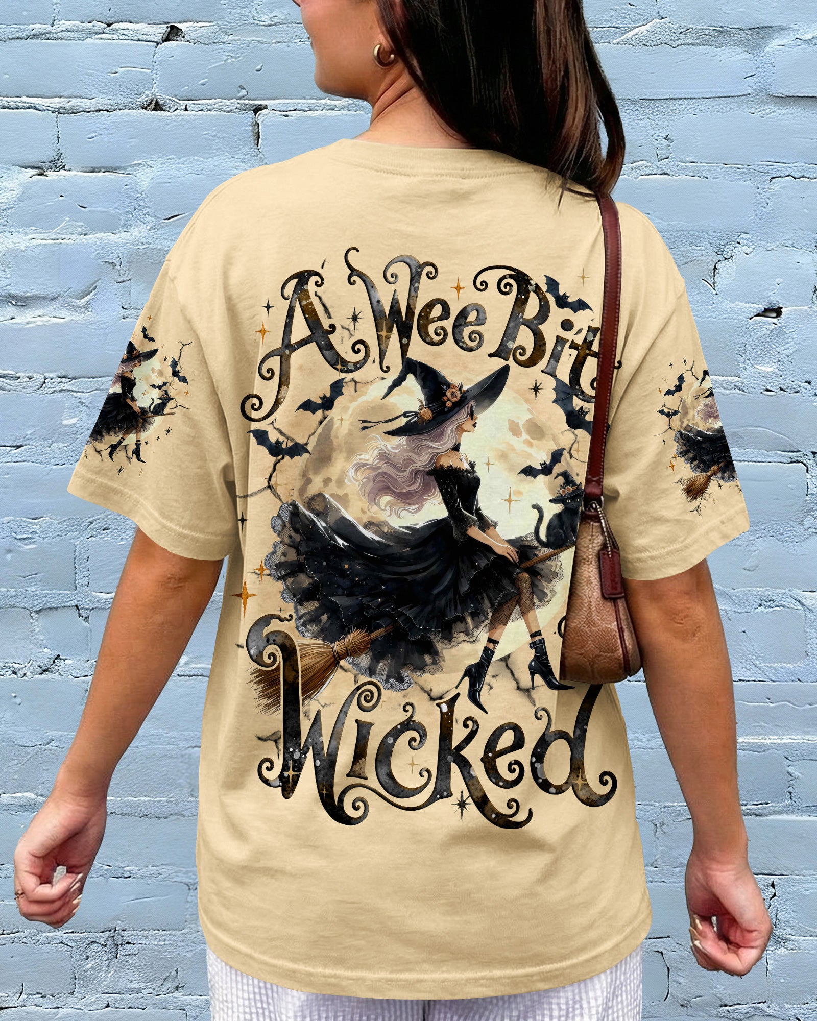 A WEE BIT WICKED HALLOWEEN WITCH ALL OVER PRINT