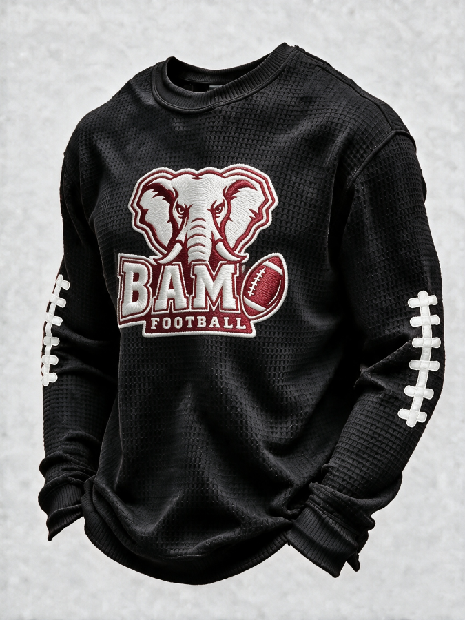 Men'S Football  Printed Waffle T-Shirt