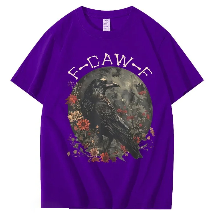 F-Caw-F Crow Raven 100% Cotton T-Shirt