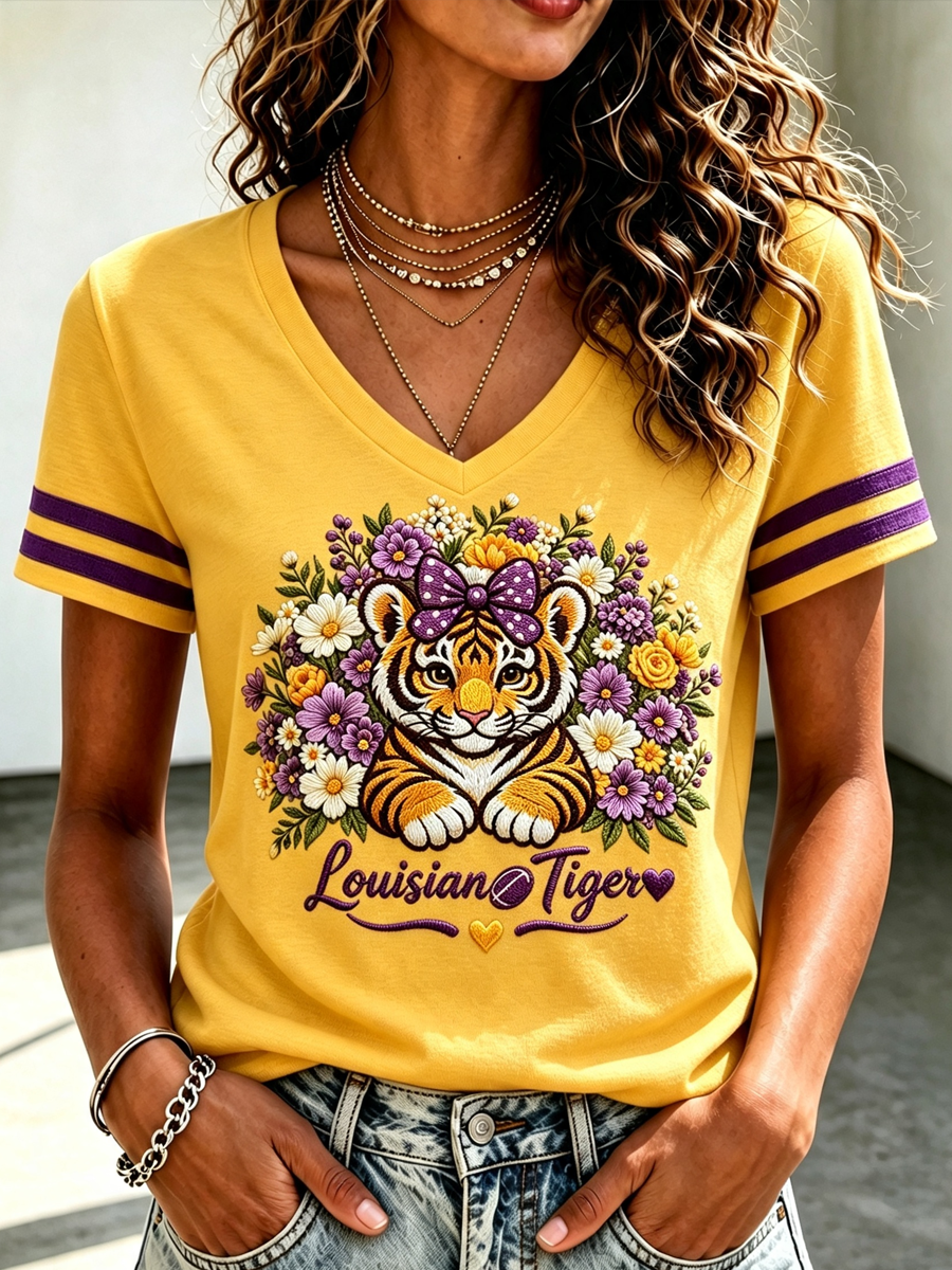 Women'S Football Print Short-Sleeve T-Shirt